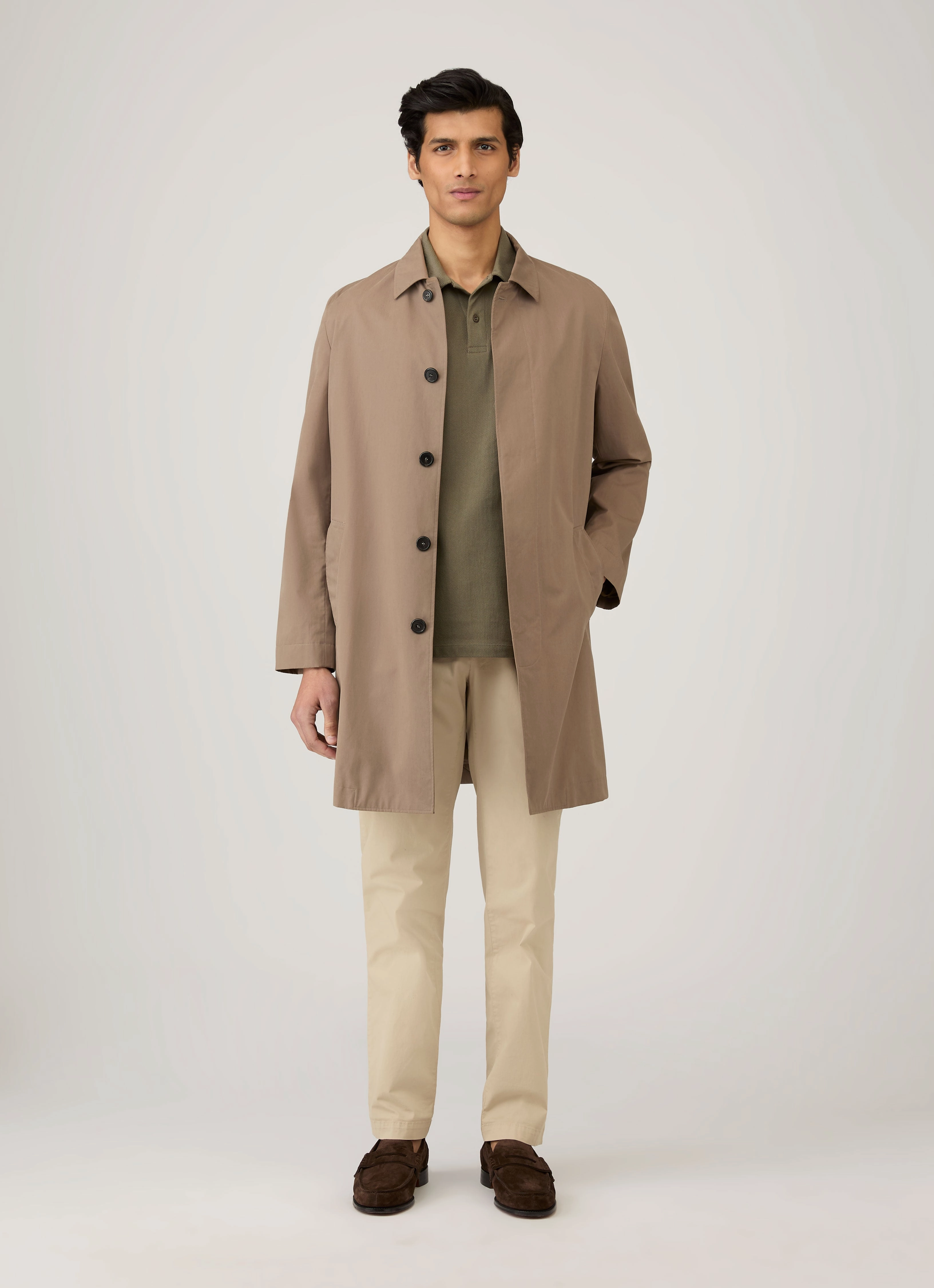 Men's Riviera Polo Shirt in Khaki Original Clothing