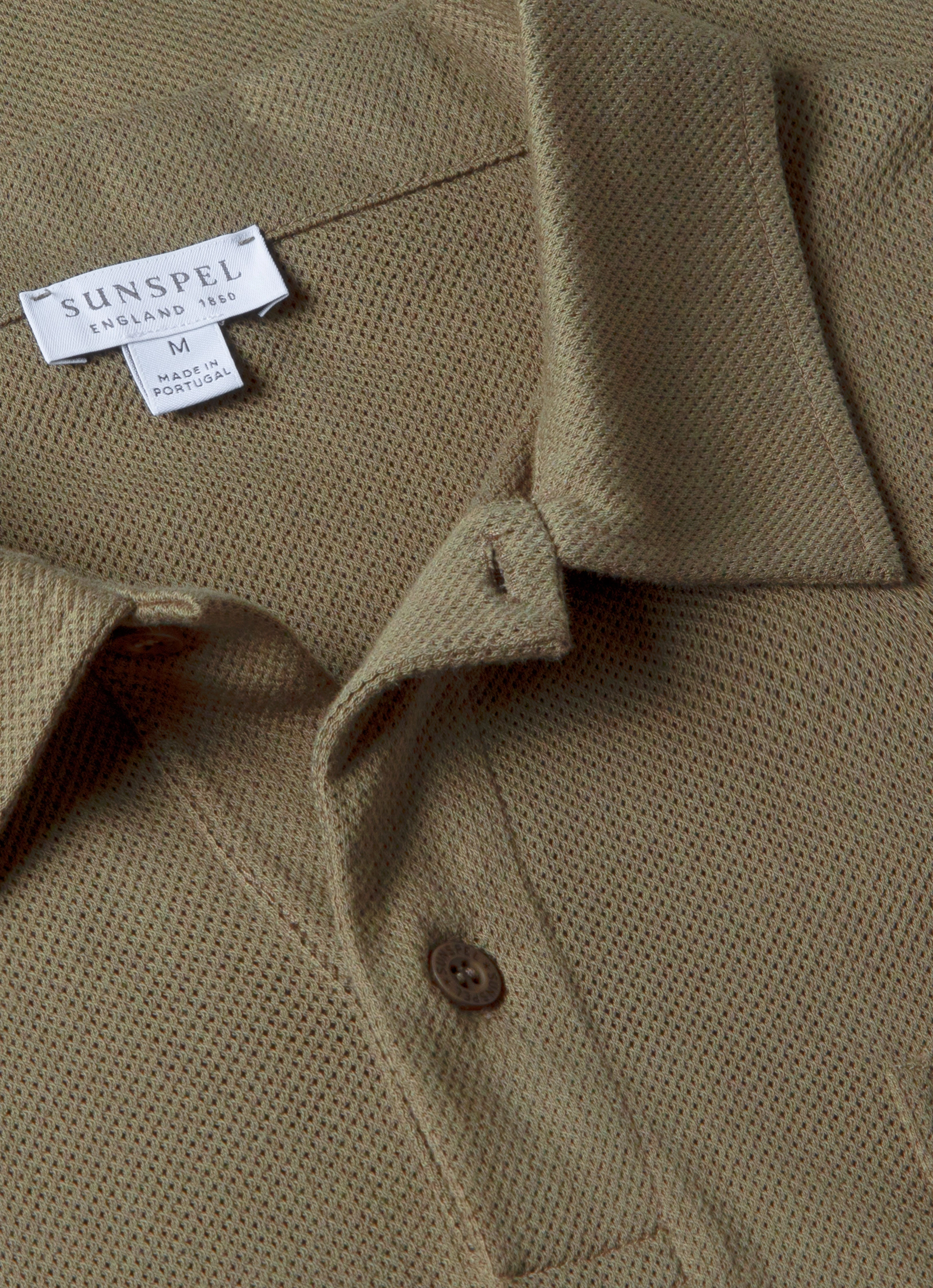Men's Riviera Polo Shirt in Khaki Original Clothing