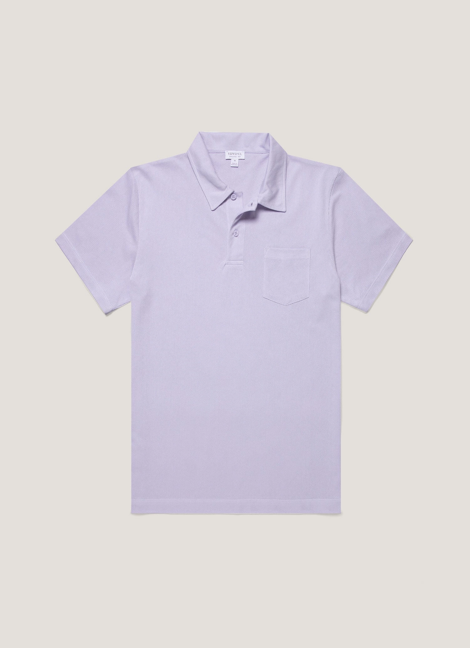 Men's Riviera Polo Shirt in Pale Lilac Outdoor Path