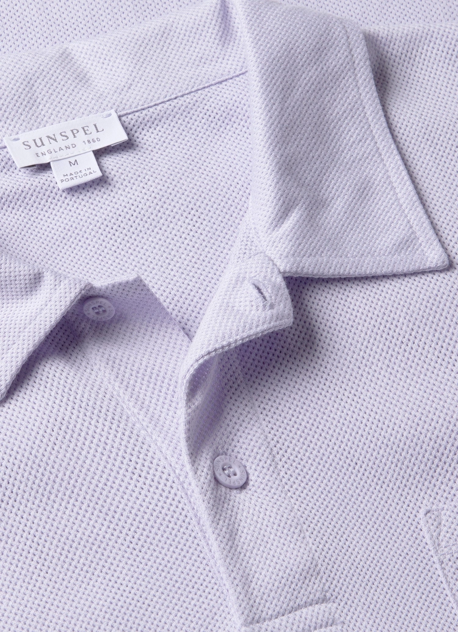 Men's Riviera Polo Shirt in Pale Lilac Timeless Appeal