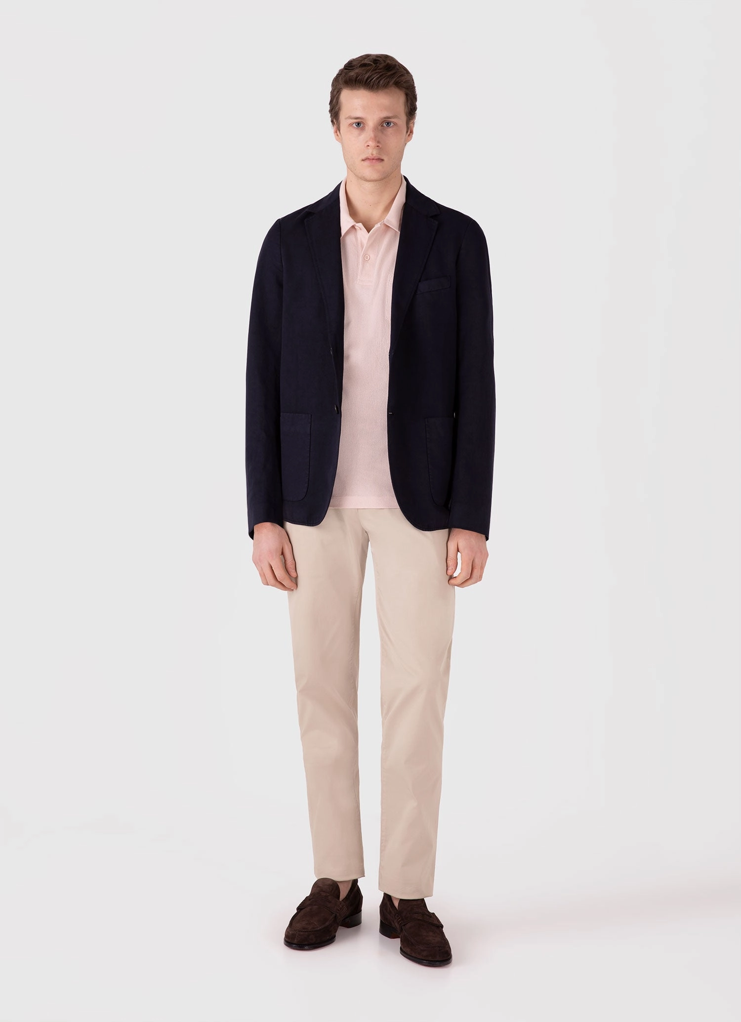 Men's Riviera Polo Shirt in Pastel Pink Premium Gear