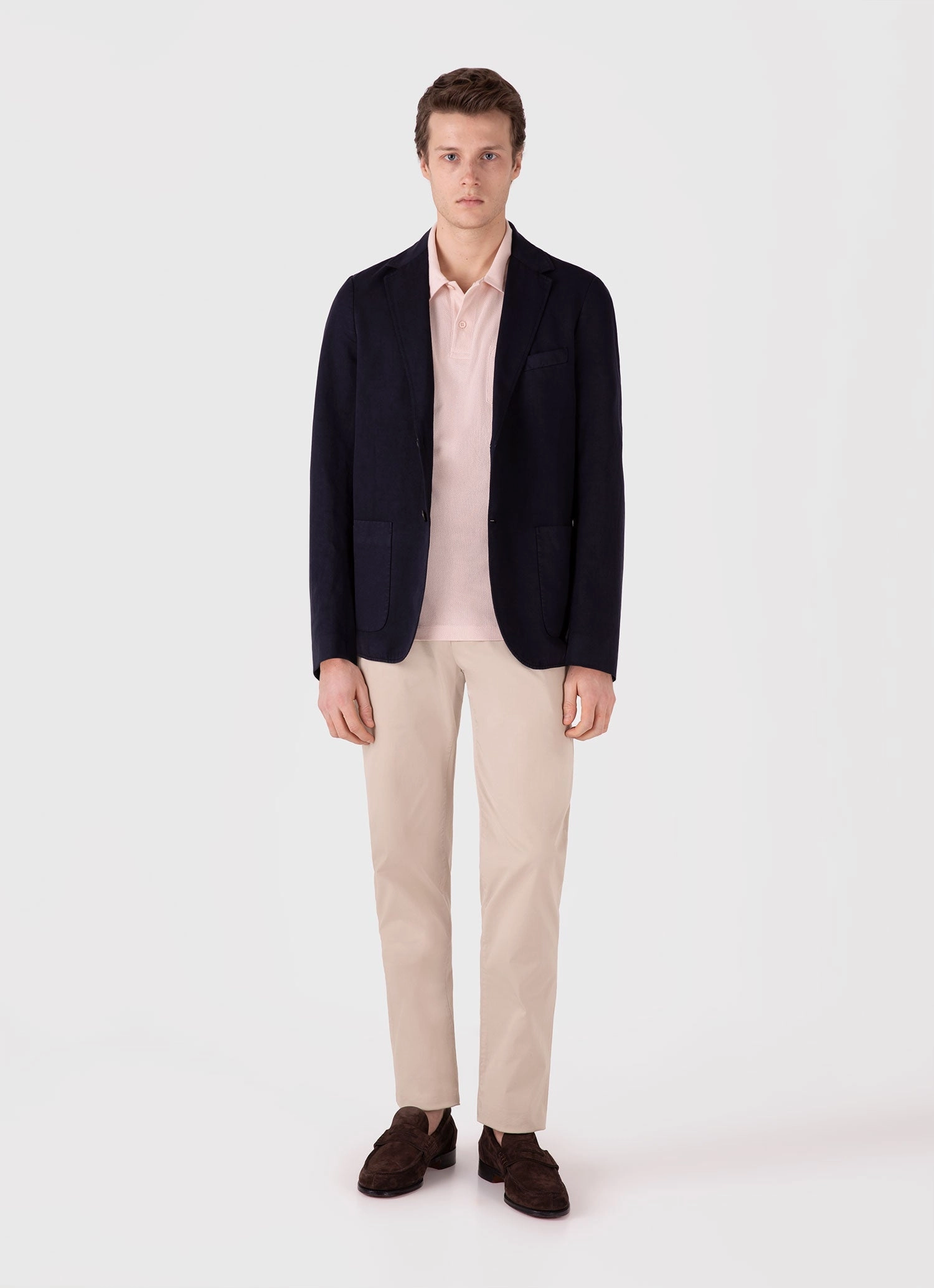 Men's Riviera Polo Shirt in Pastel Pink Premium Gear