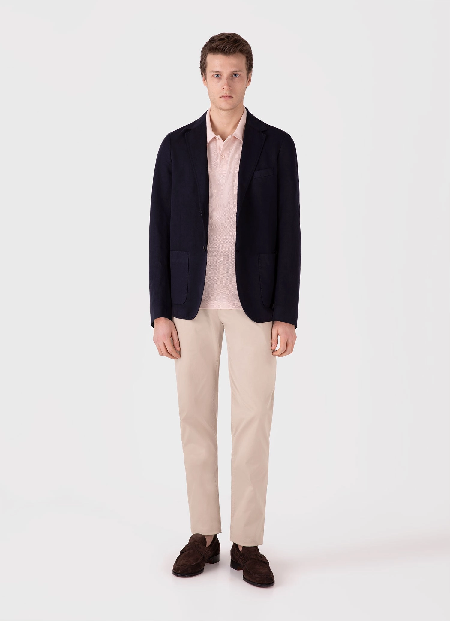 Men's Riviera Polo Shirt in Pastel Pink Premium Gear