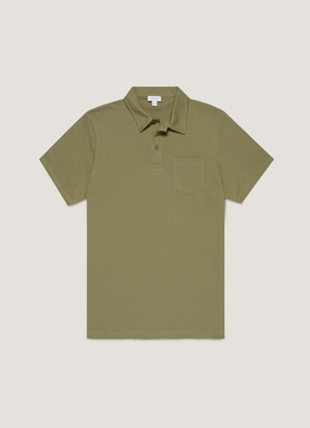 Men's Riviera Polo Shirt in Sea Moss Outdoor Daily Classic Outfit