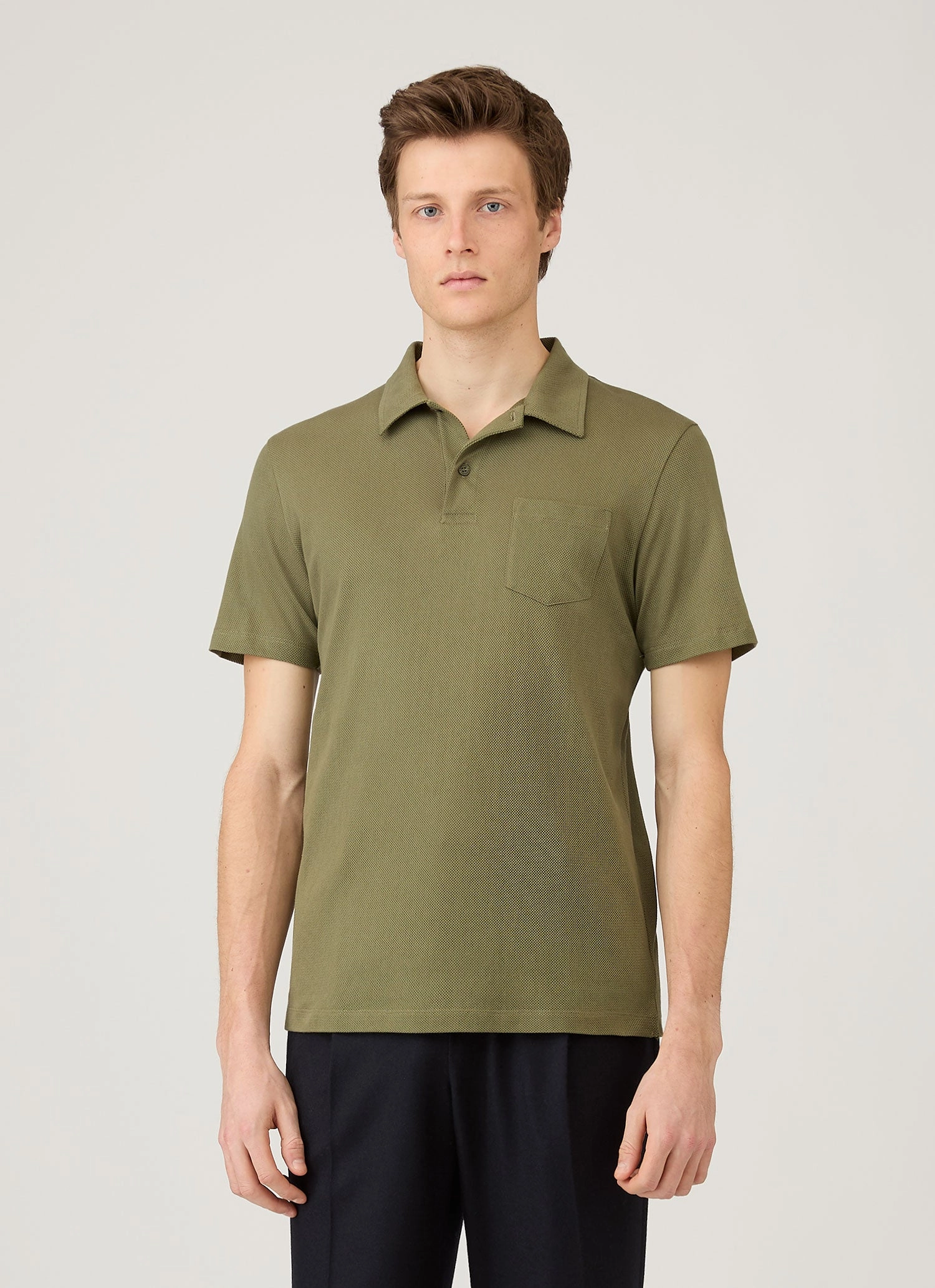 Men's Riviera Polo Shirt in Sea Moss Soft Edition Summer