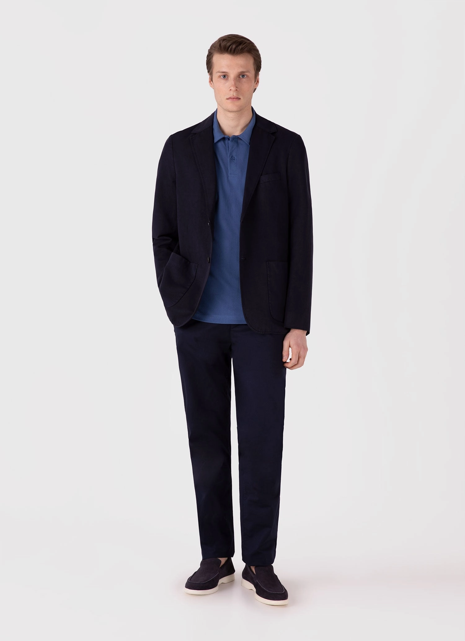 Men's Riviera Polo Shirt in Soft Denim Original Design Street