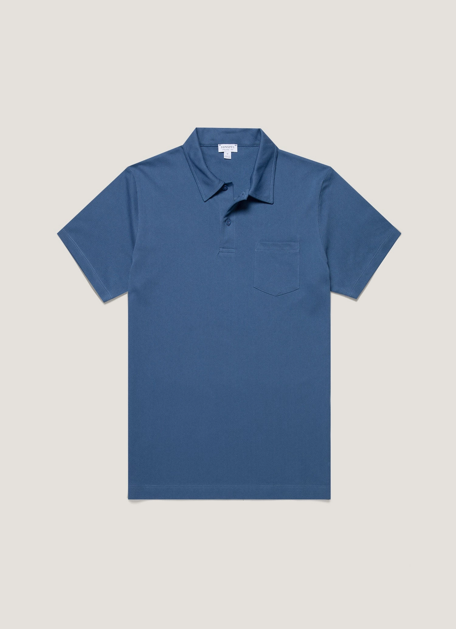 Men's Riviera Polo Shirt in Soft Denim Casual T-shirt for layering