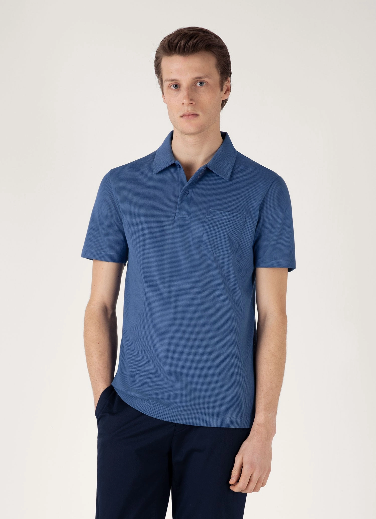 Men's Riviera Polo Shirt in Soft Denim Original Design Street