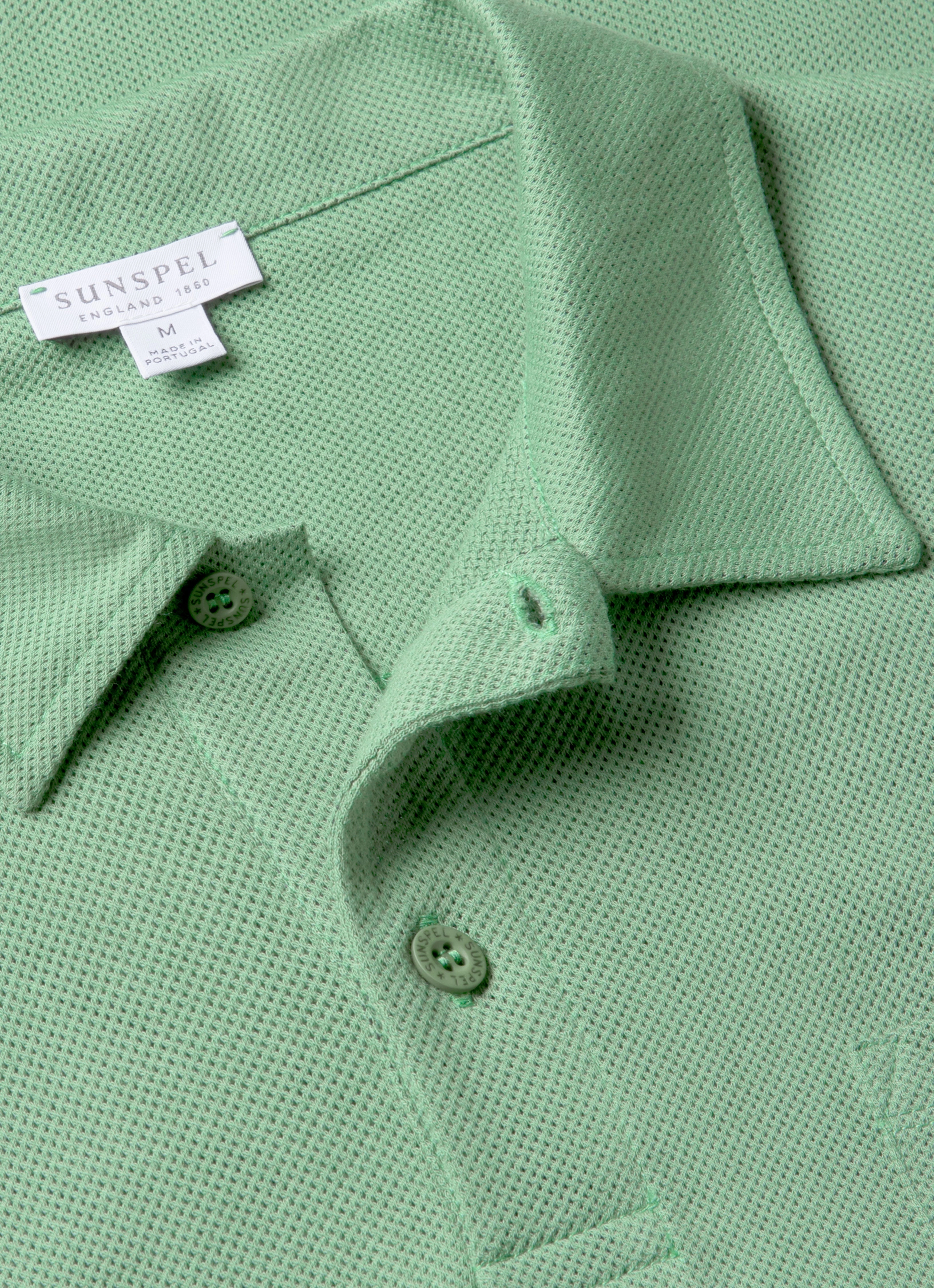 Men's Riviera Polo Shirt in Thyme Vintage Pick