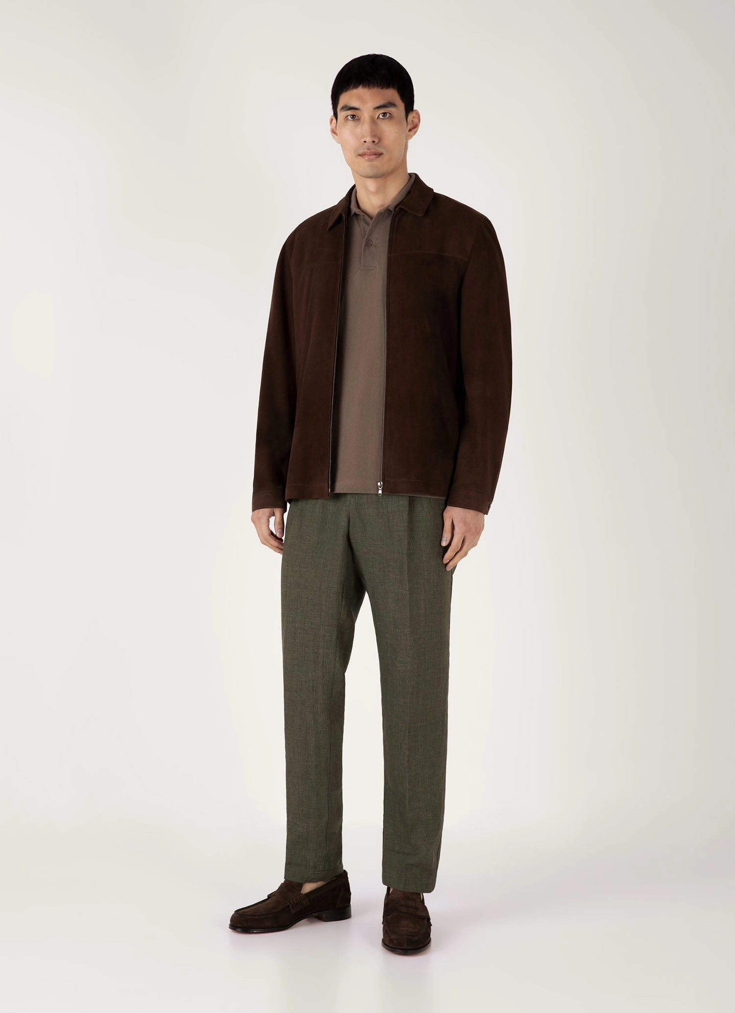 Men's Riviera Polo Shirt in Walnut Urban Shape