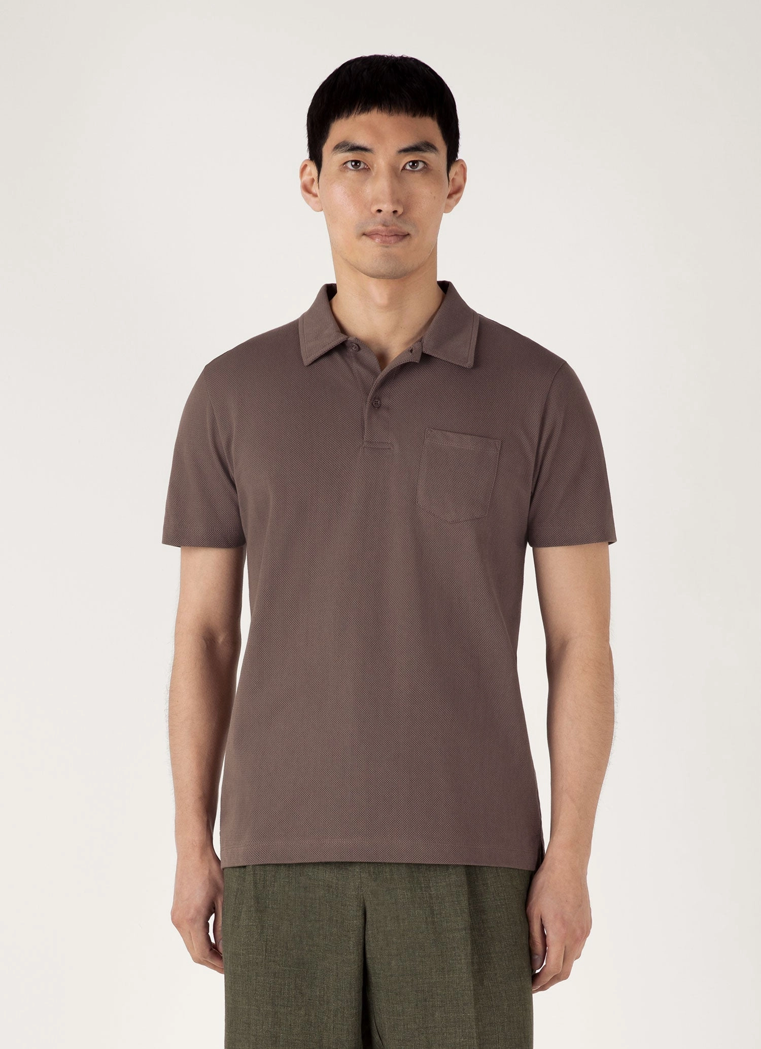 Men's Riviera Polo Shirt in Walnut Urban Shape