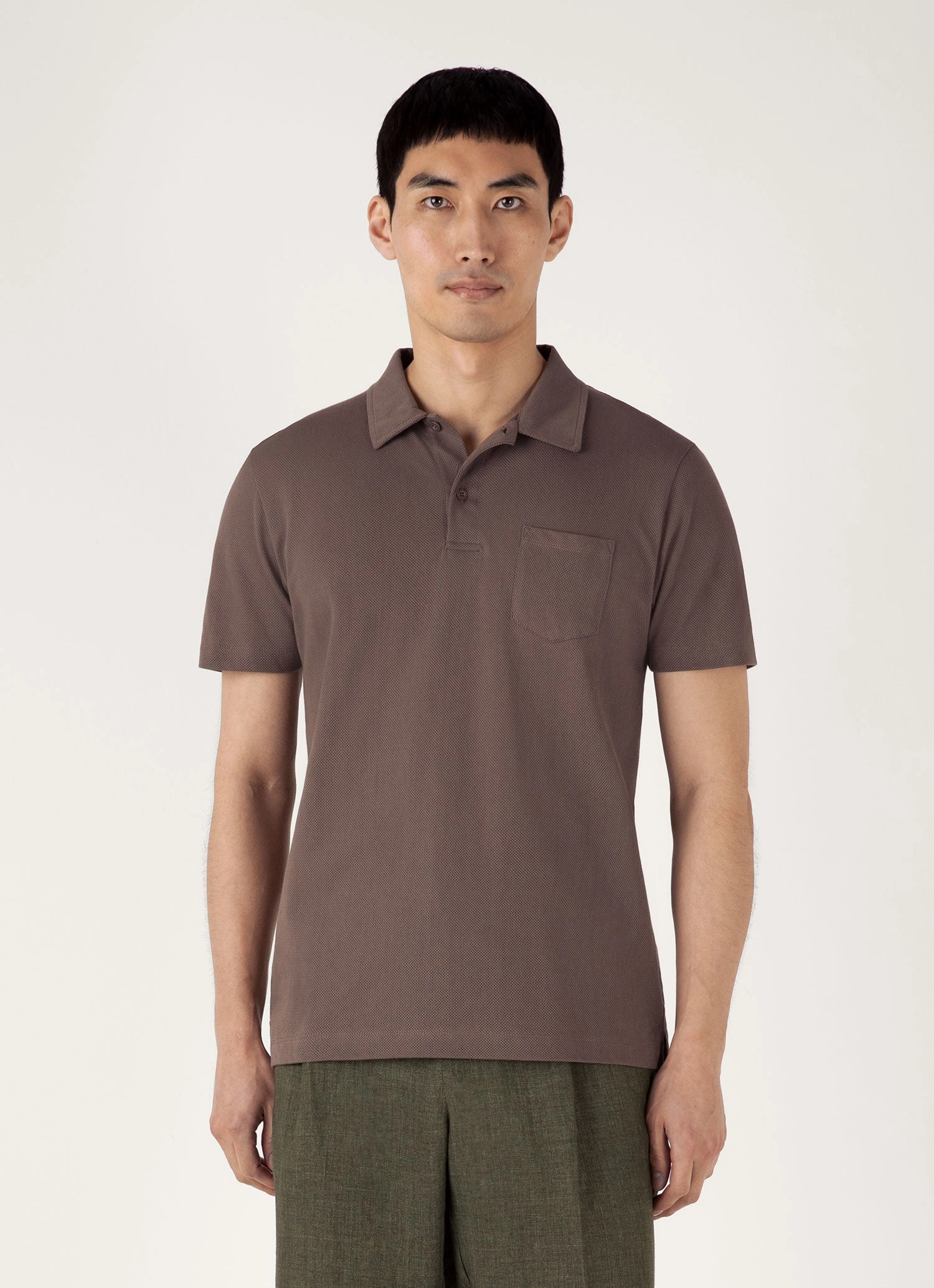 Men's Riviera Polo Shirt in Walnut Urban Shape