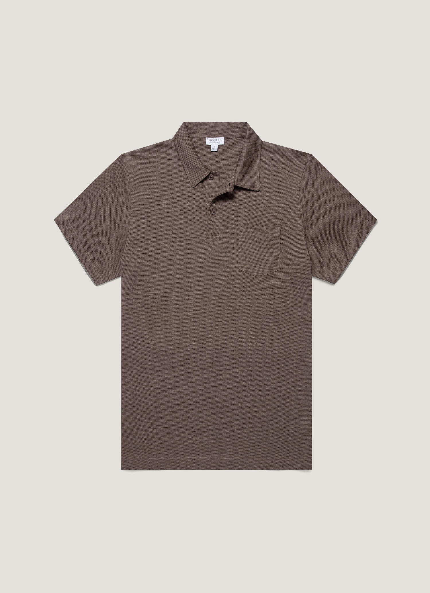 Men's Riviera Polo Shirt in Walnut Relaxed-fit graphic tee