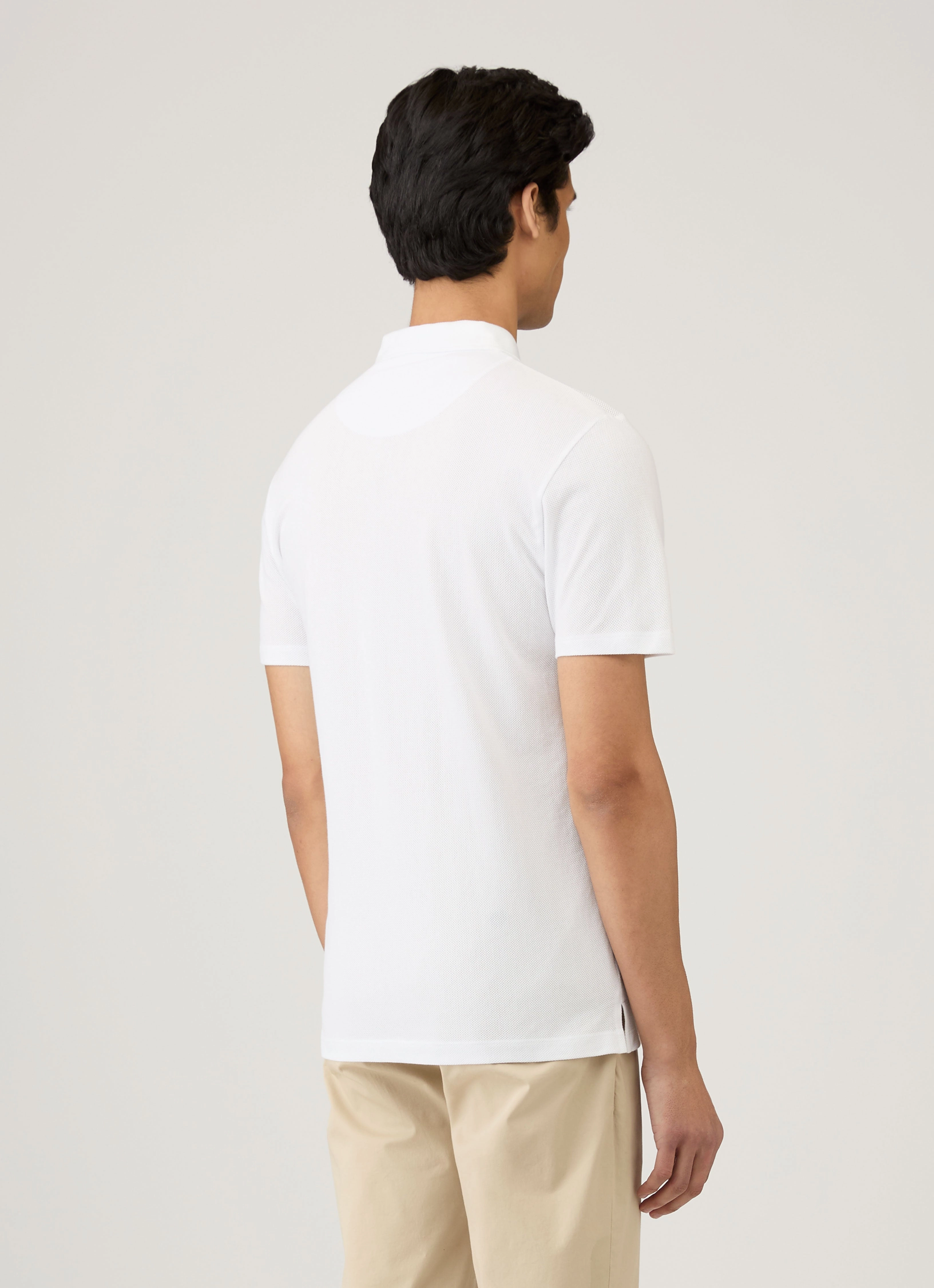Men's Riviera Polo Shirt in White Durable Gear Running