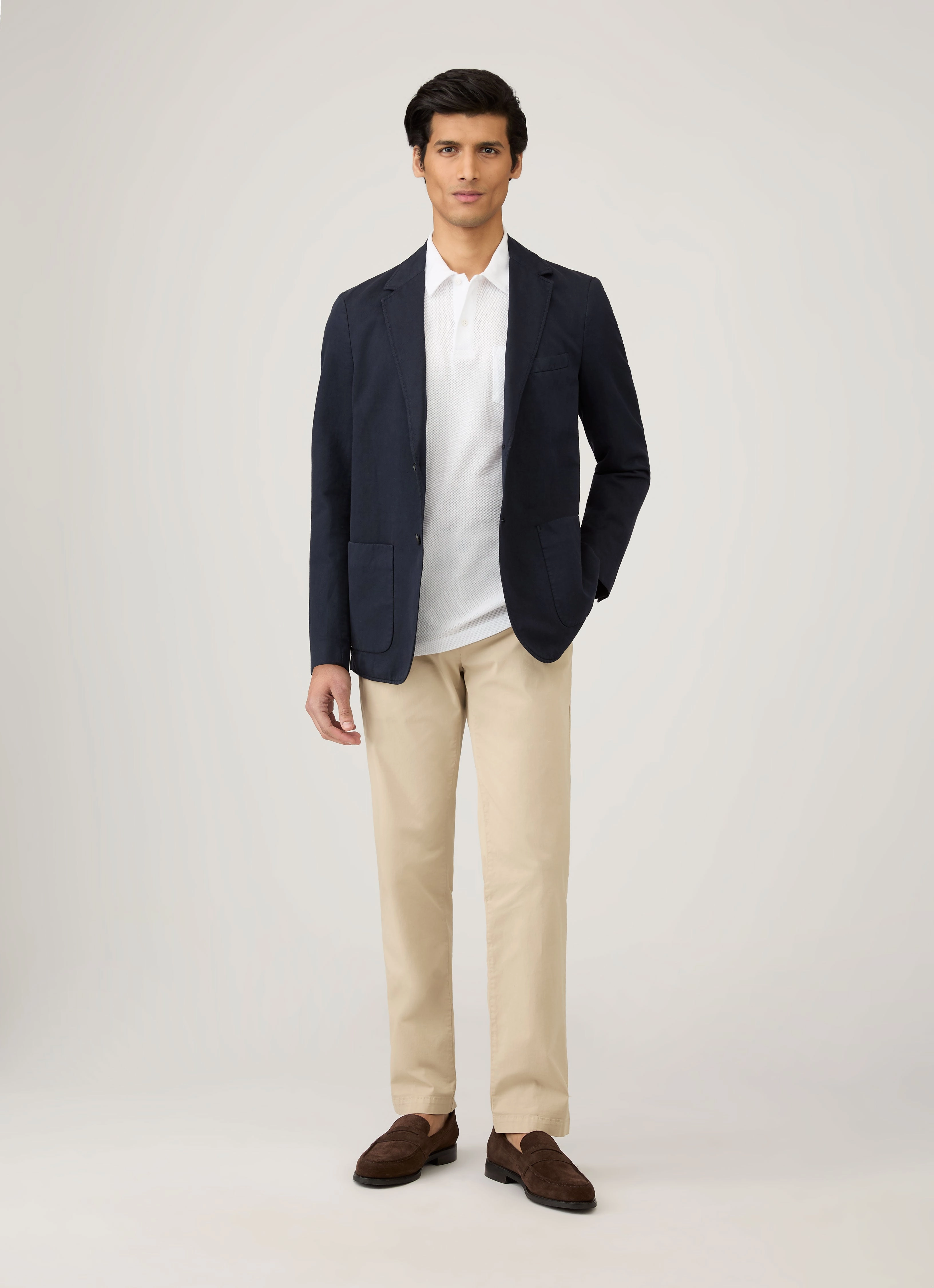 Men's Riviera Polo Shirt in White Durable Gear Running