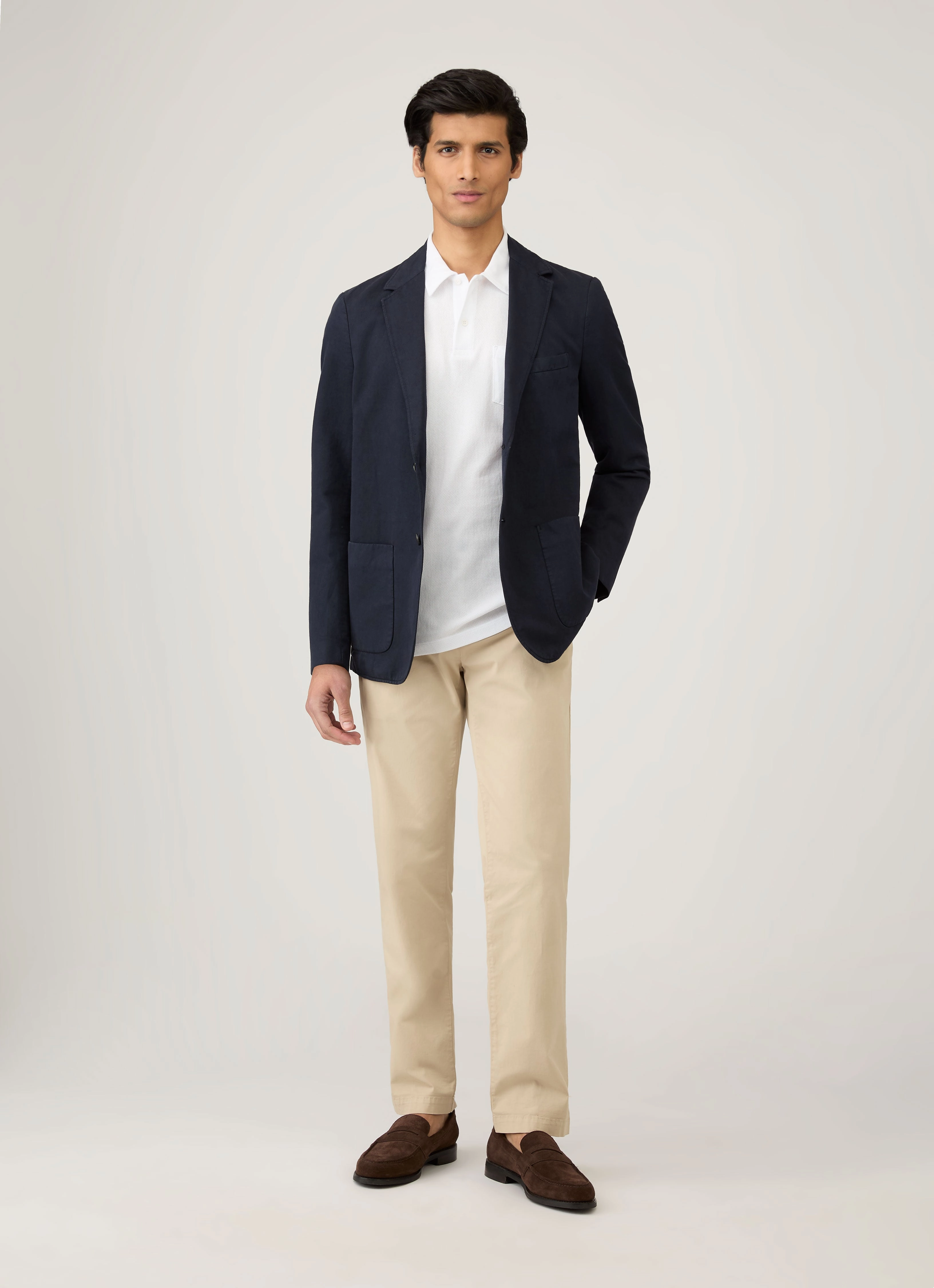 Men's Riviera Polo Shirt in White Durable Gear Running