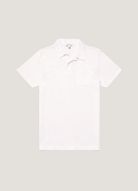 Street Path Work Vibe Men's Riviera Polo Shirt in White