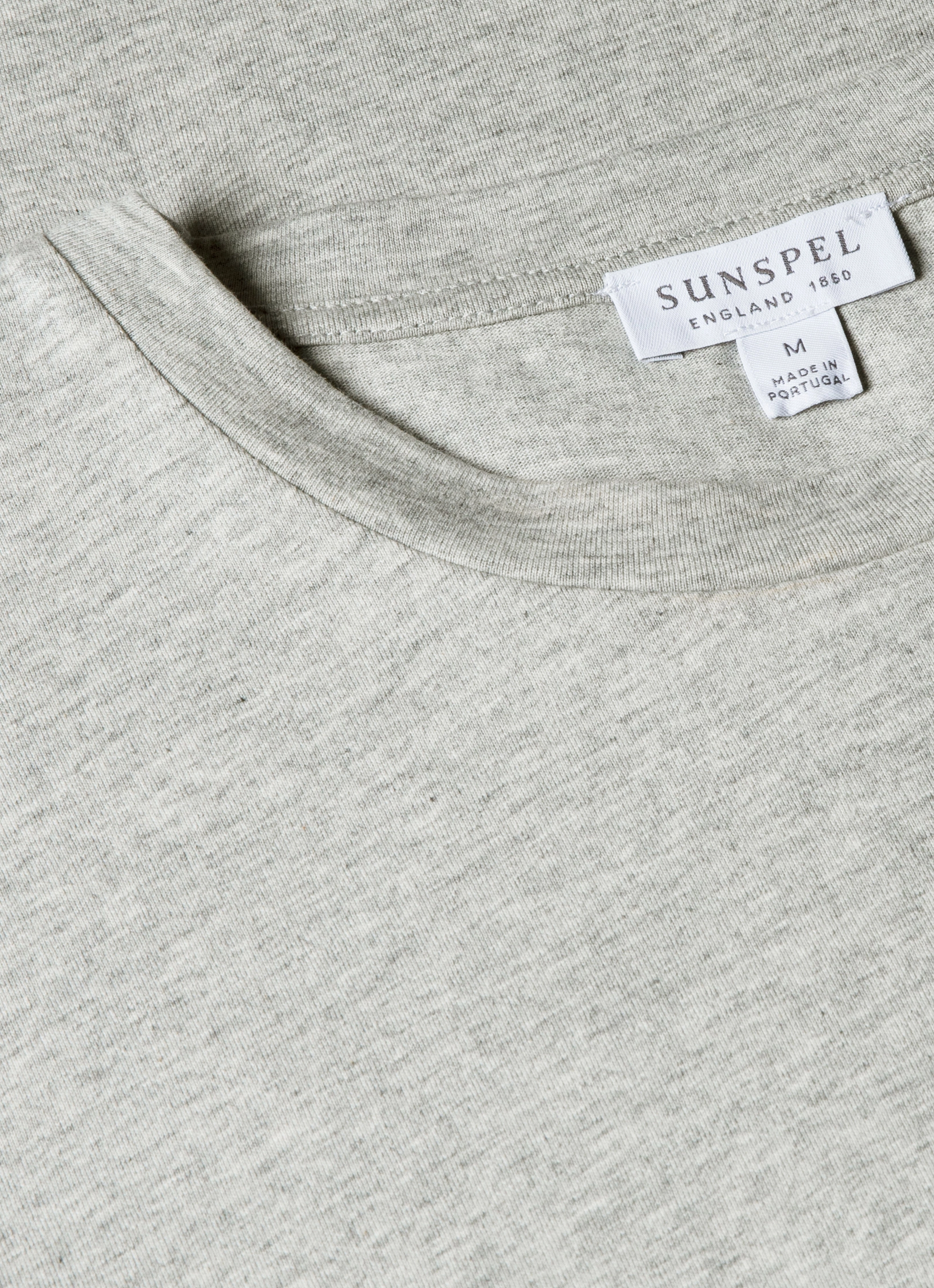 Men's Riviera T-shirt in Grey Melange Slim Style Daily