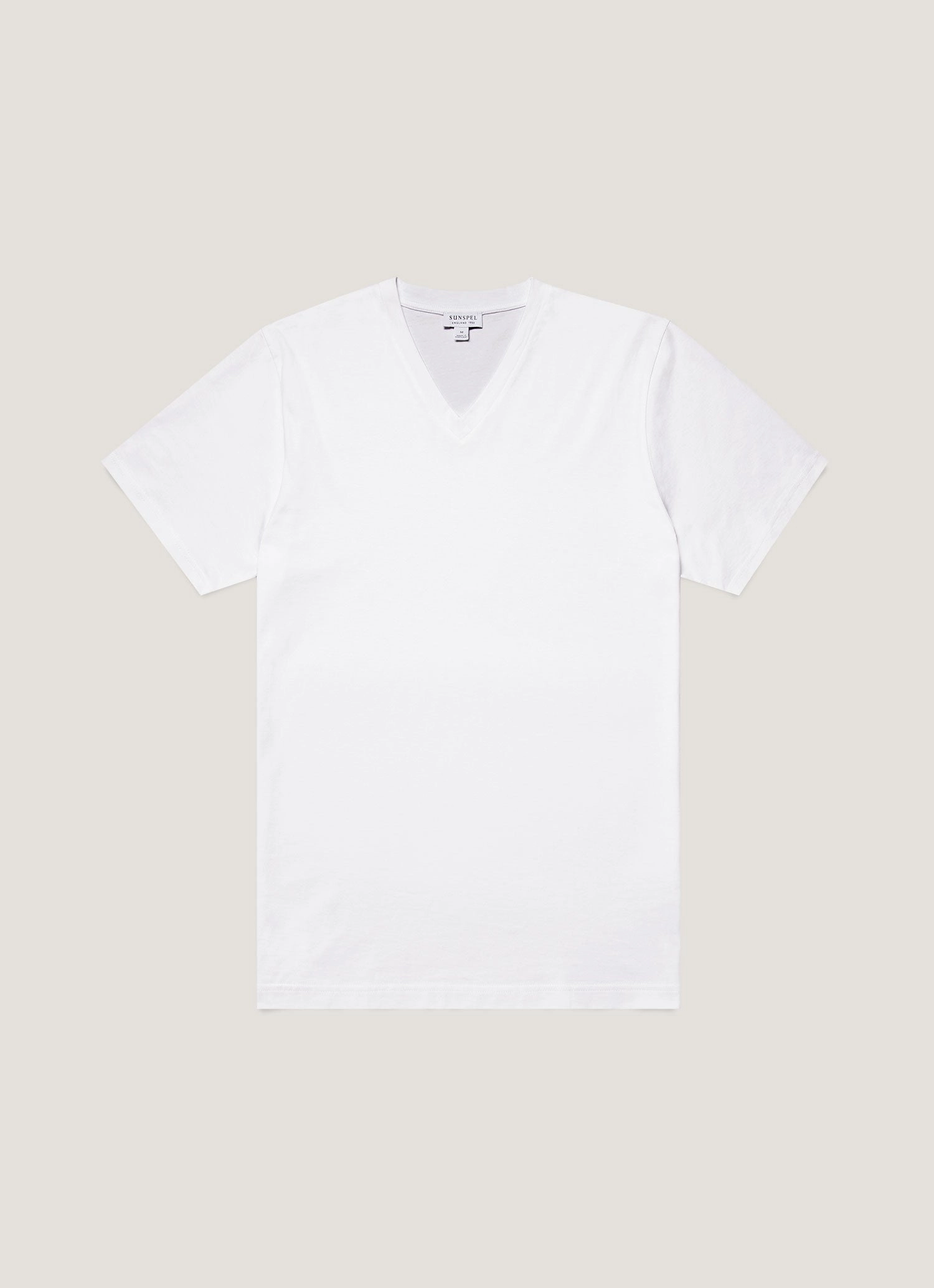 Men's Riviera V-neck T-shirt in White Weekend Aura Essential Casual Look
