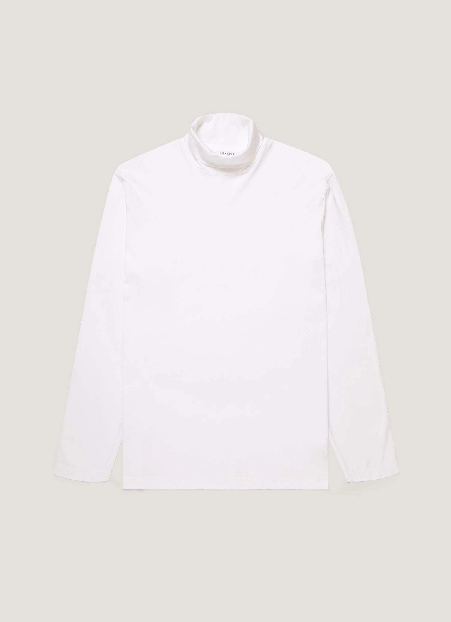 Weekend Aura Men's Roll Neck Heavyweight T-shirt in White