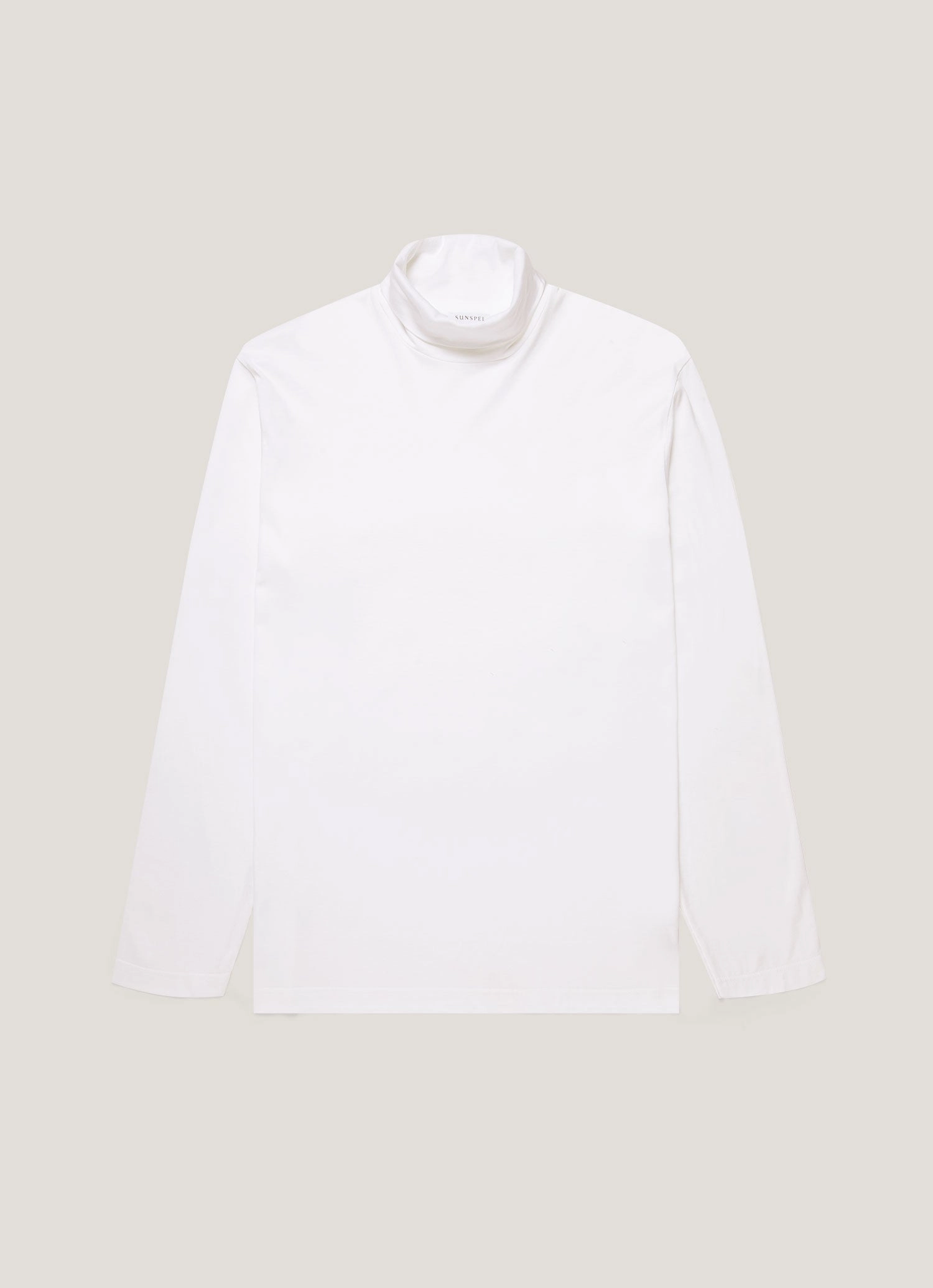 Relax Casual Look Fresh Outfit Men's Roll Neck Heavyweight T-shirt in White