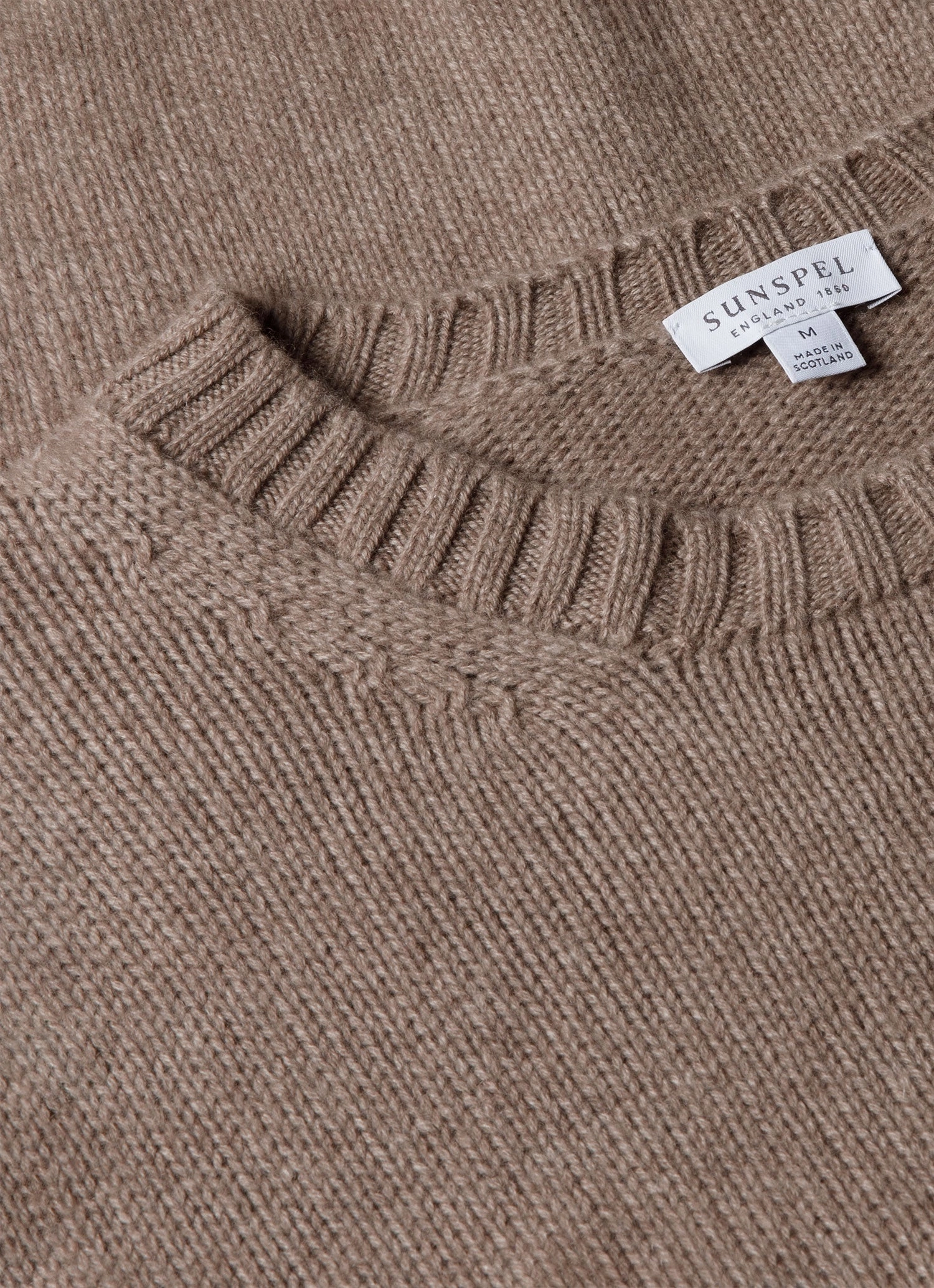 Men's Roxburgh Cashmere Jumper in Natural Brown Business casual