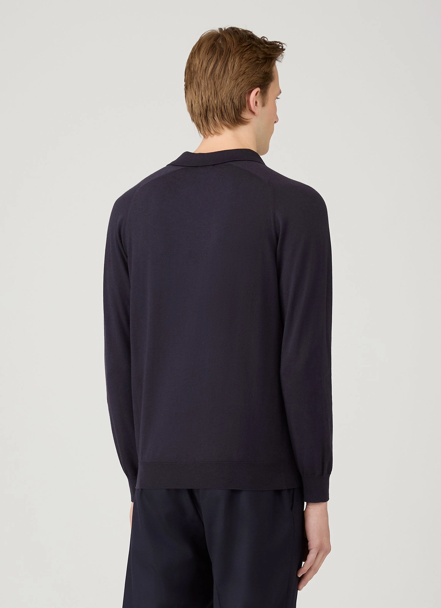 Men's Sea Island Cashmere Polo Shirt in Midnight Navy Casual apparel