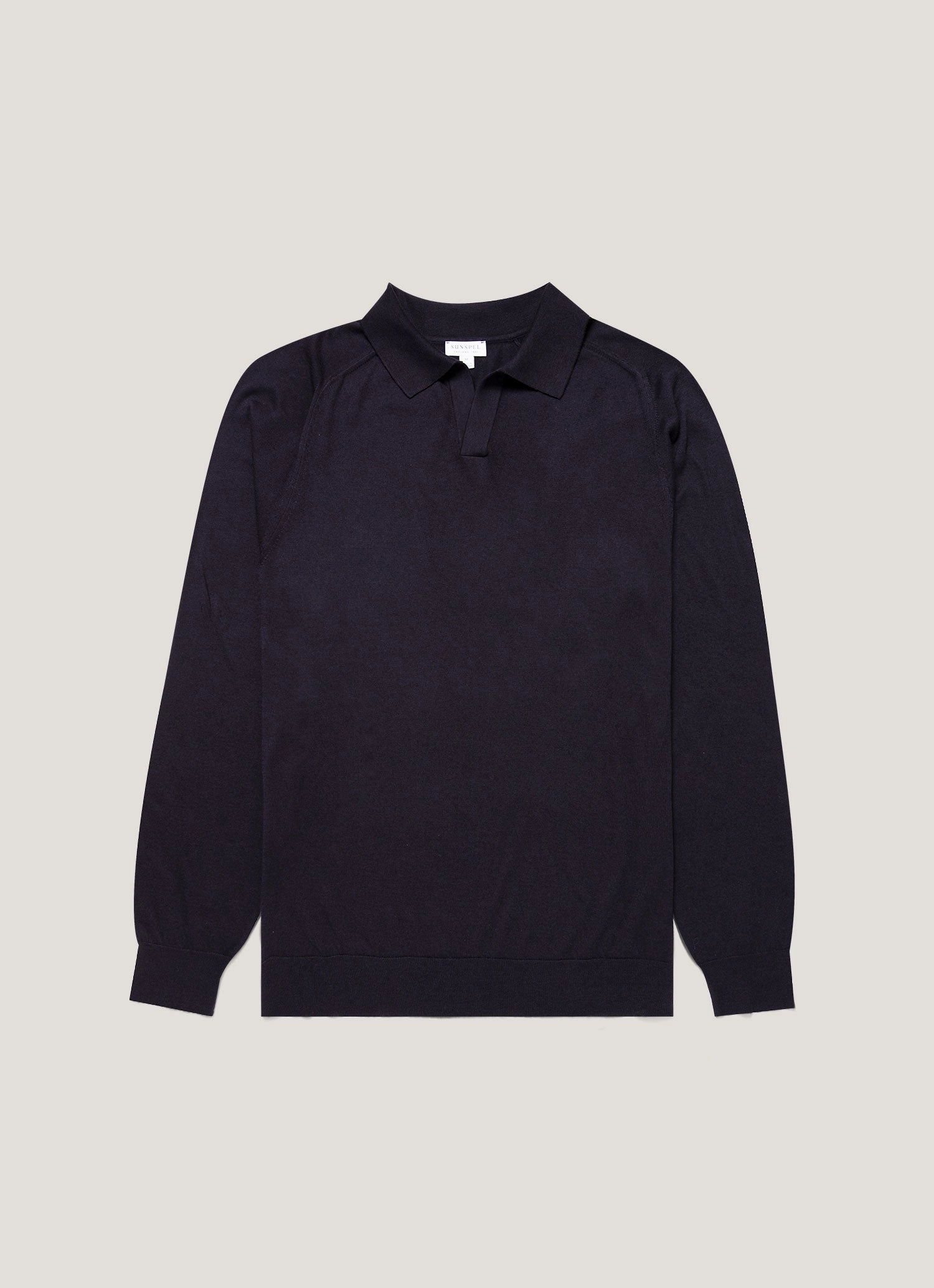 Men's Sea Island Cashmere Polo Shirt in Midnight Navy Essential winter wear