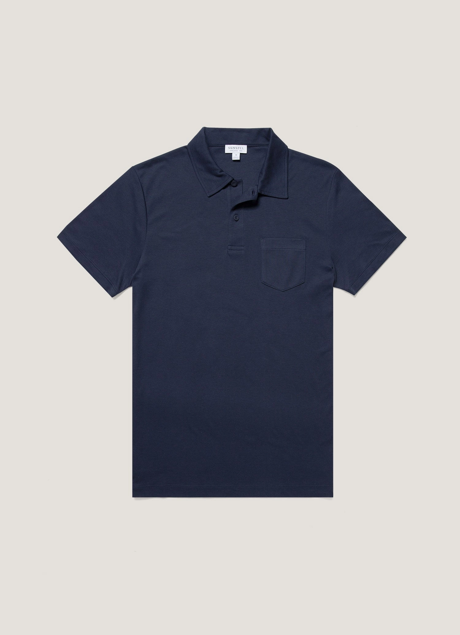 Outdoor Wear Men's Sea Island Cotton Jersey Polo Shirt in Navy