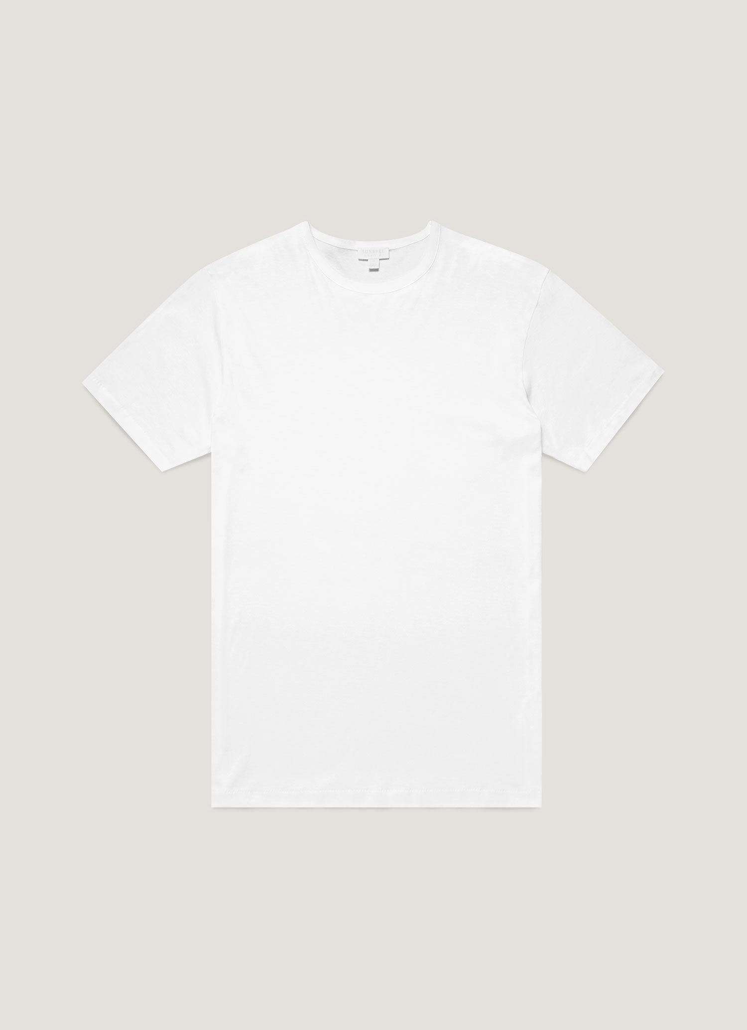 Men's Sea Island Cotton T-shirt in White Polished Look Style Trendy weekend shirt