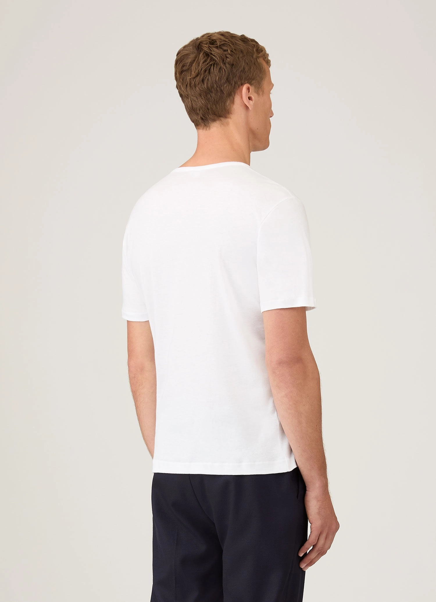 Men's Sea Island Cotton T-shirt in White Original Design Street