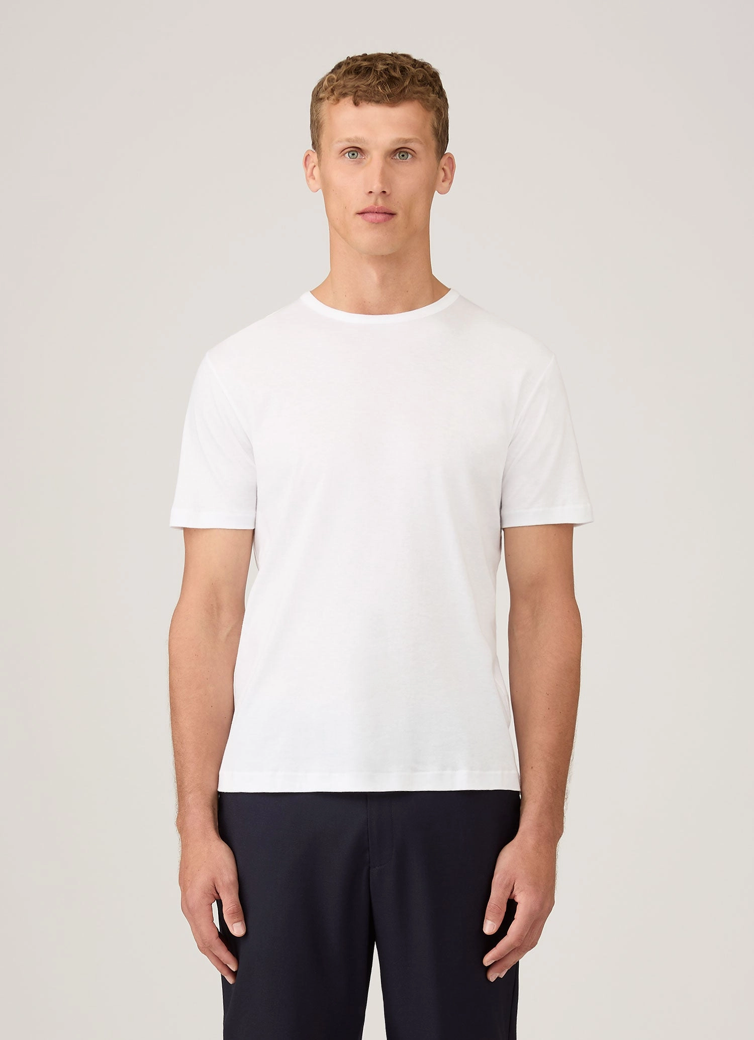 Men's Sea Island Cotton T-shirt in White Original Design Street