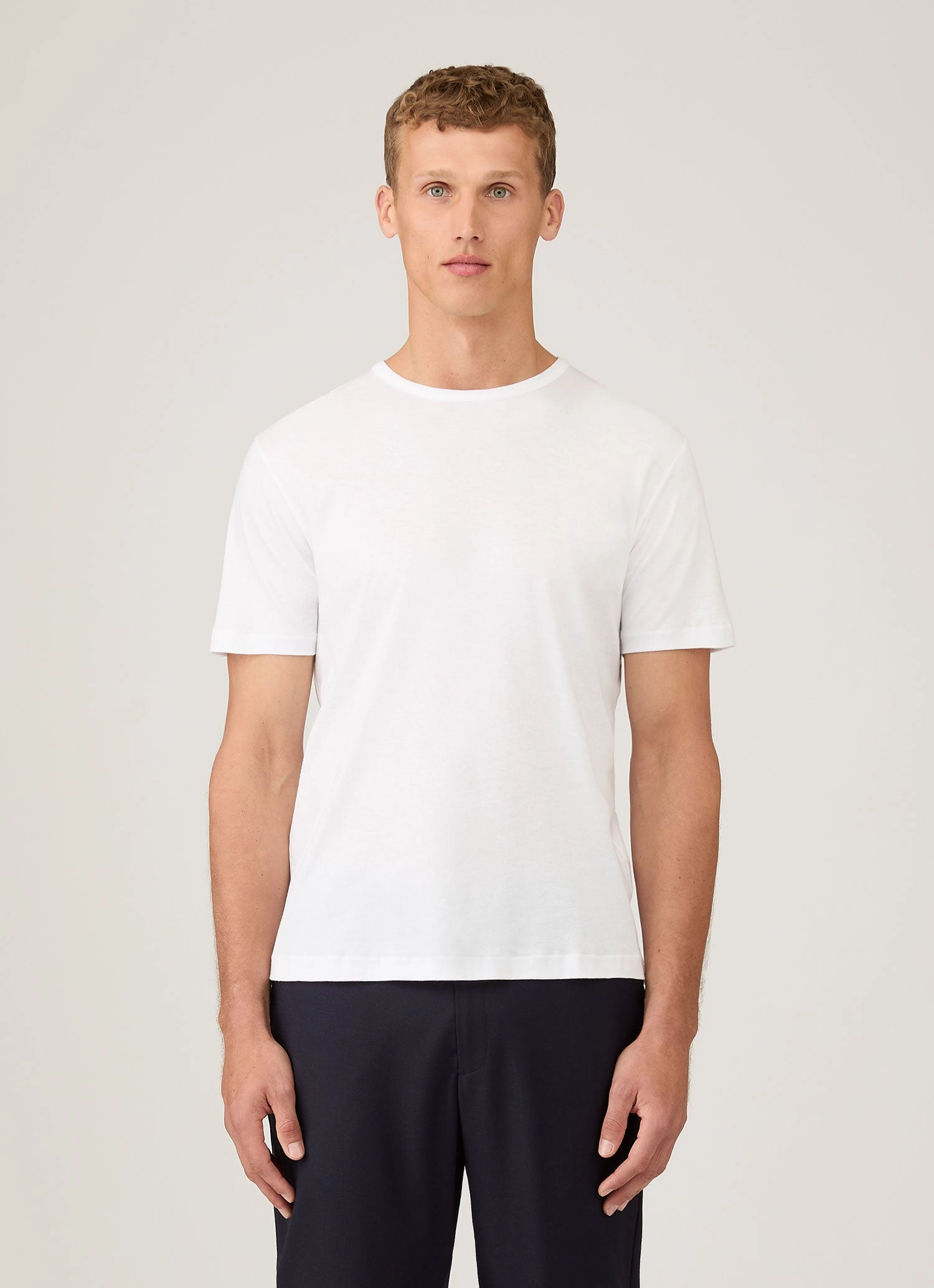 Men's Sea Island Cotton T-shirt in White Original Design Street