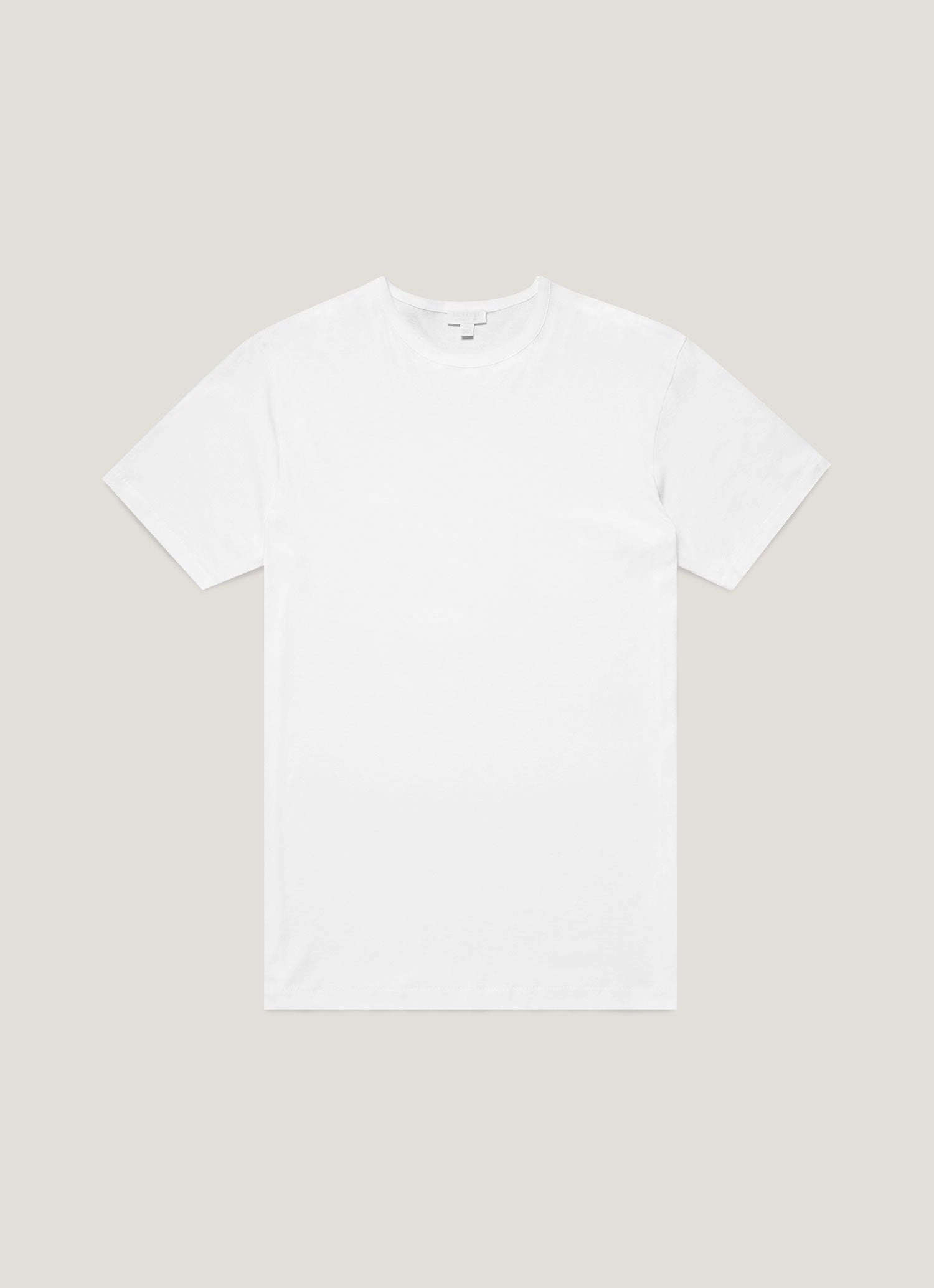 Men's Sea Island Cotton T-shirt in White Relax Casual Look Trend Life