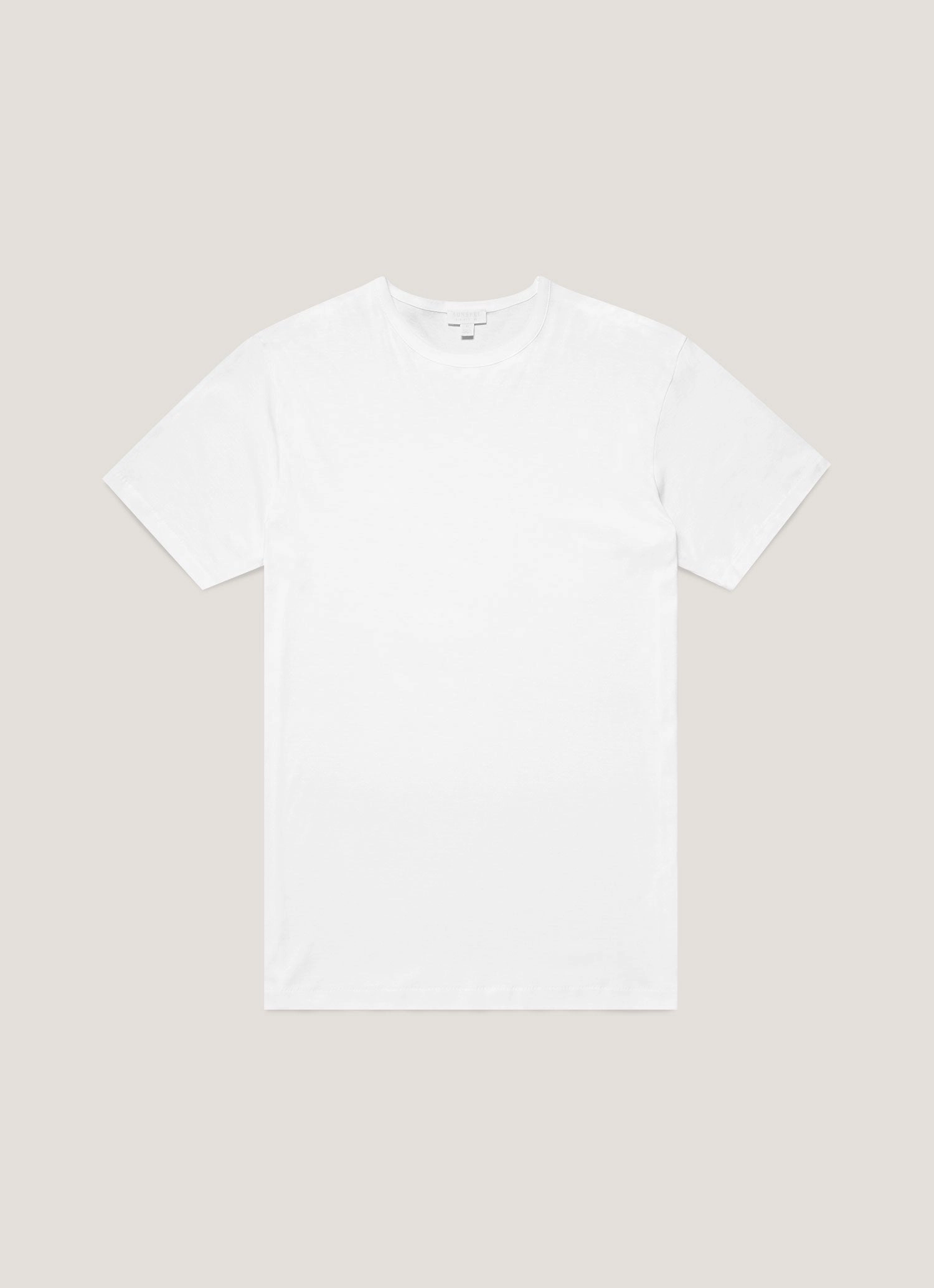 Men's Sea Island Cotton T-shirt in White Comfortable sports-inspired piece Social Vibe