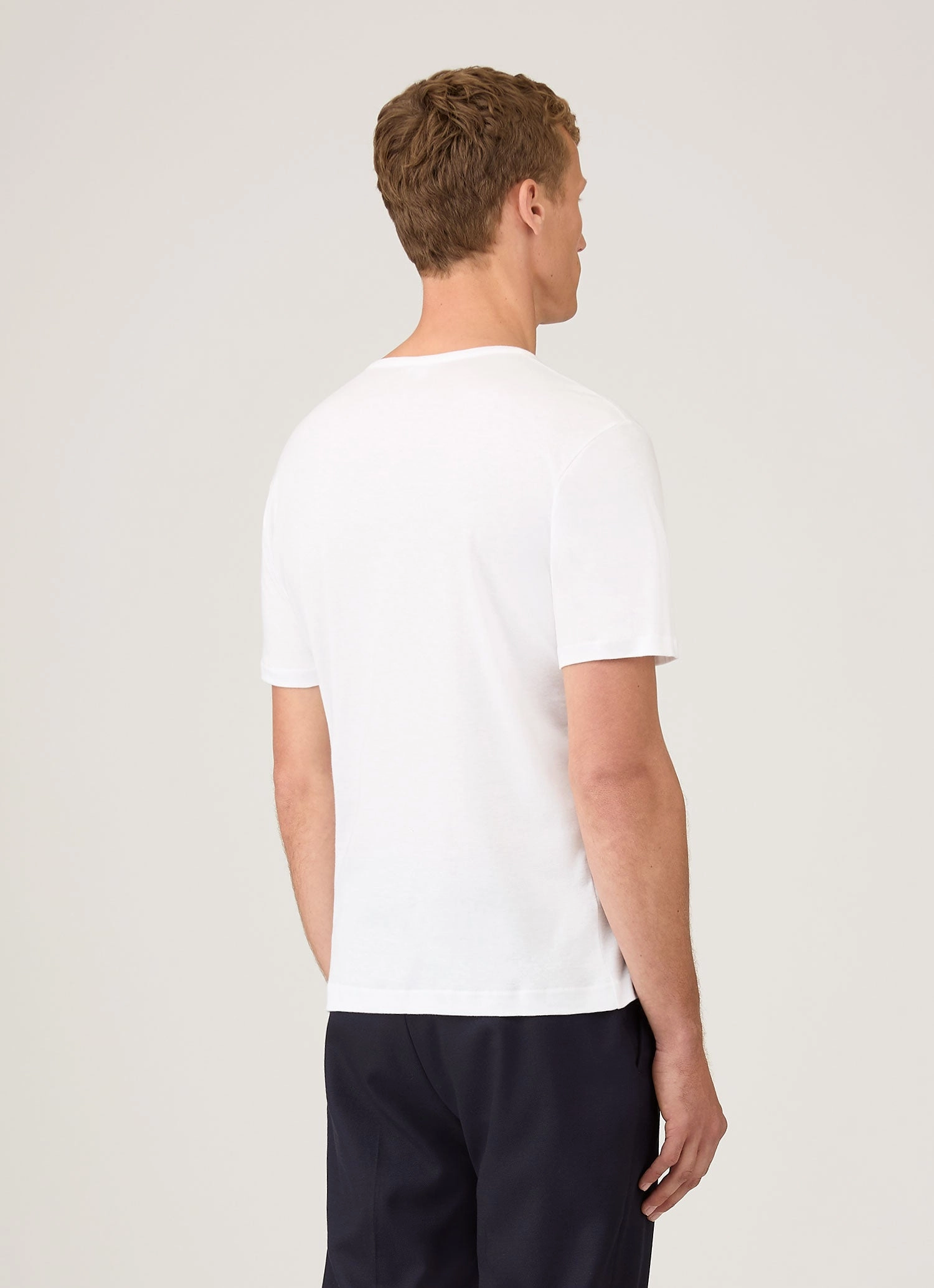 Men's Sea Island Cotton T-shirt in White Original Design Street