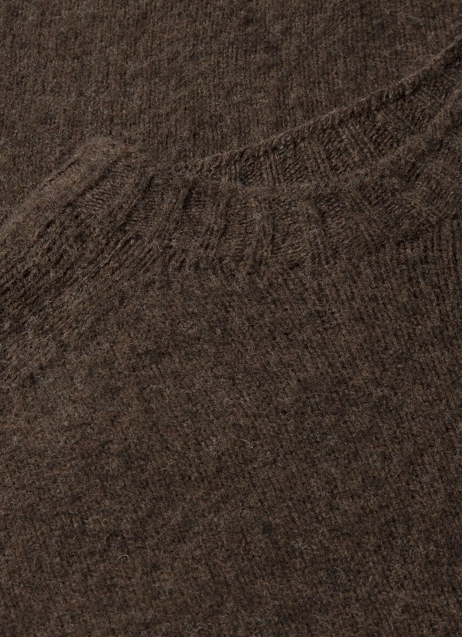 Men's Shetland Crew Neck Jumper in Bark Wear-resistant