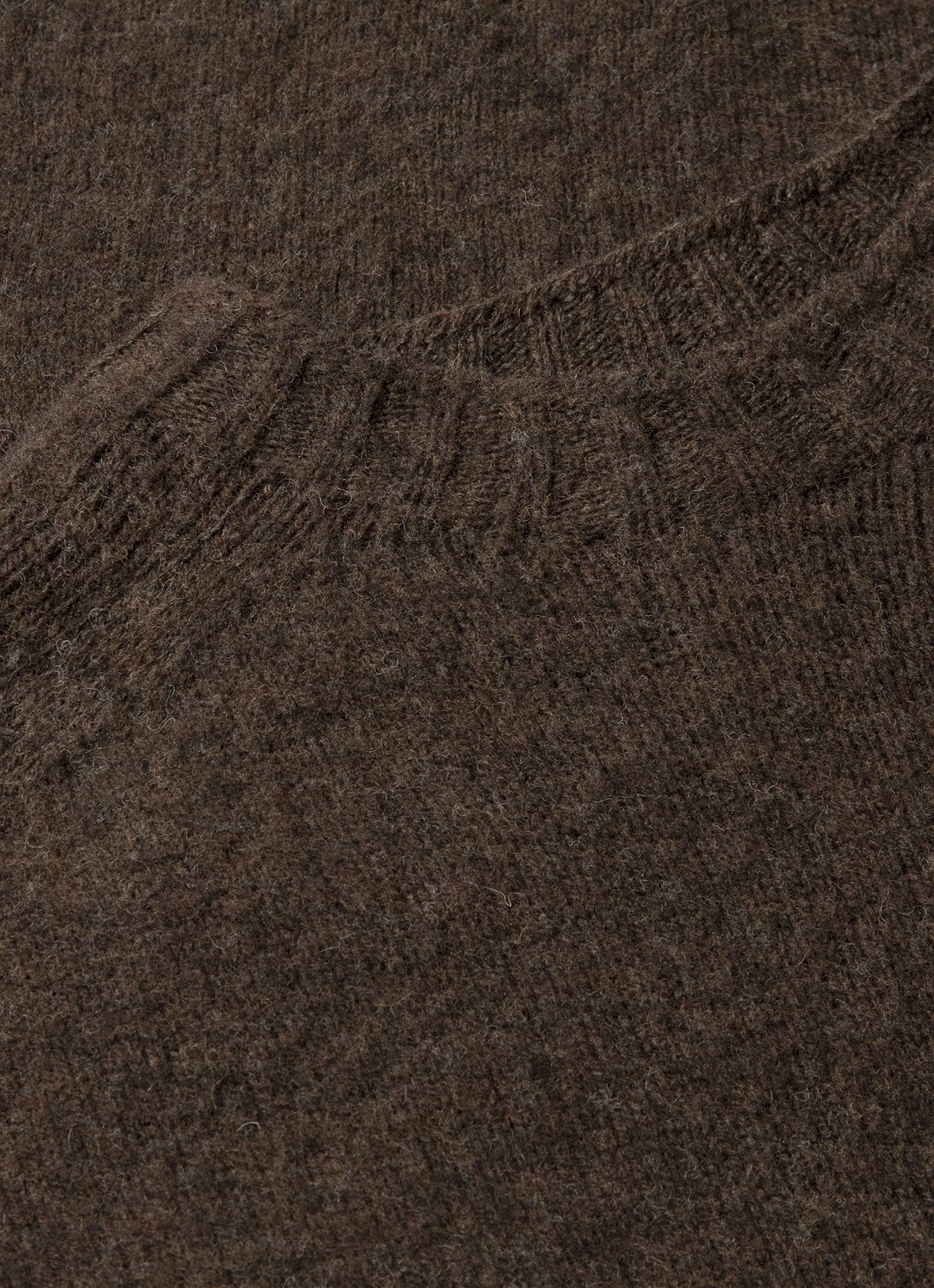 Men's Shetland Crew Neck Jumper in Bark Wear-resistant