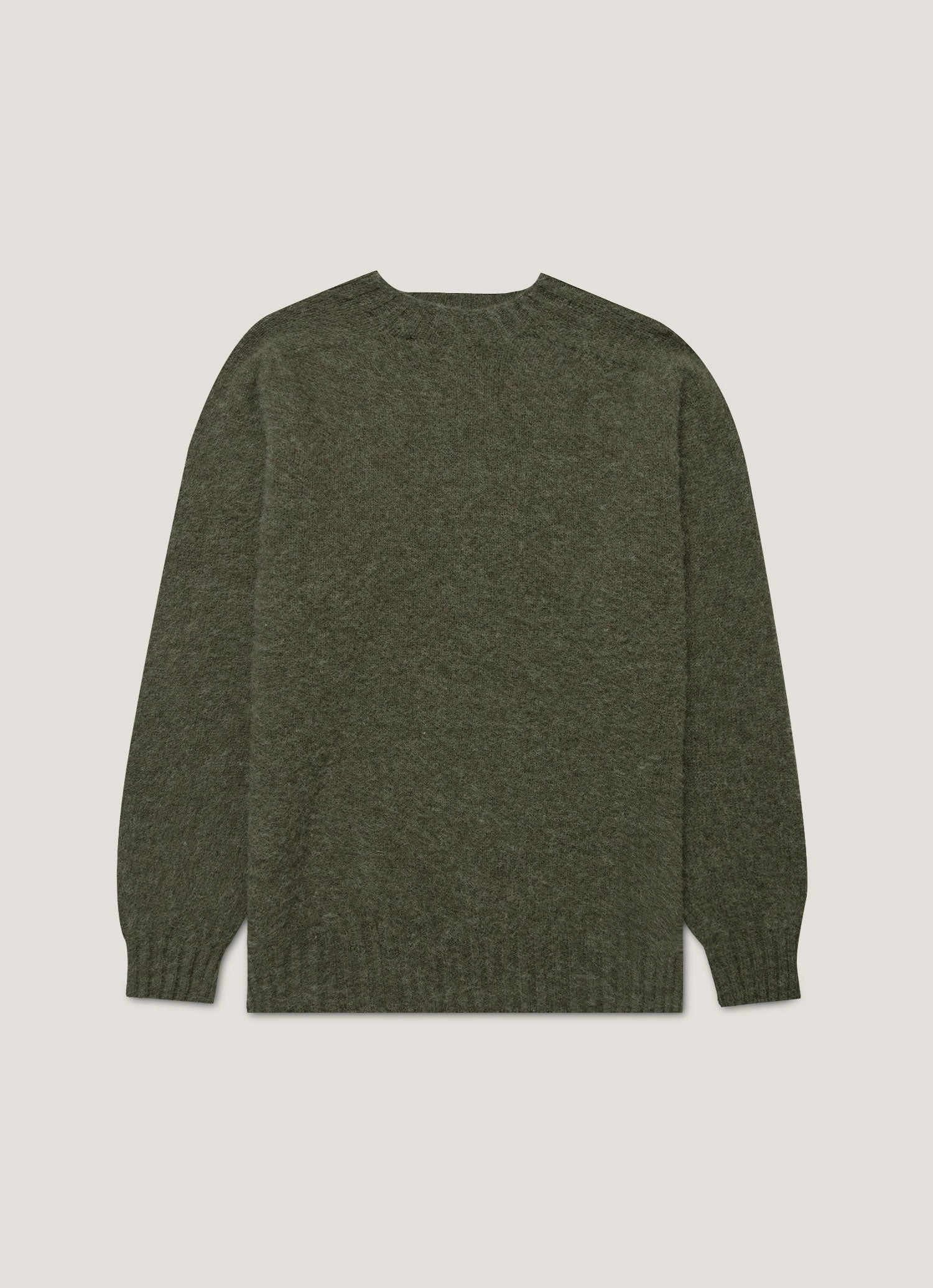 Casual work sweater Men's Shetland Crew Neck Jumper in Sea Moss