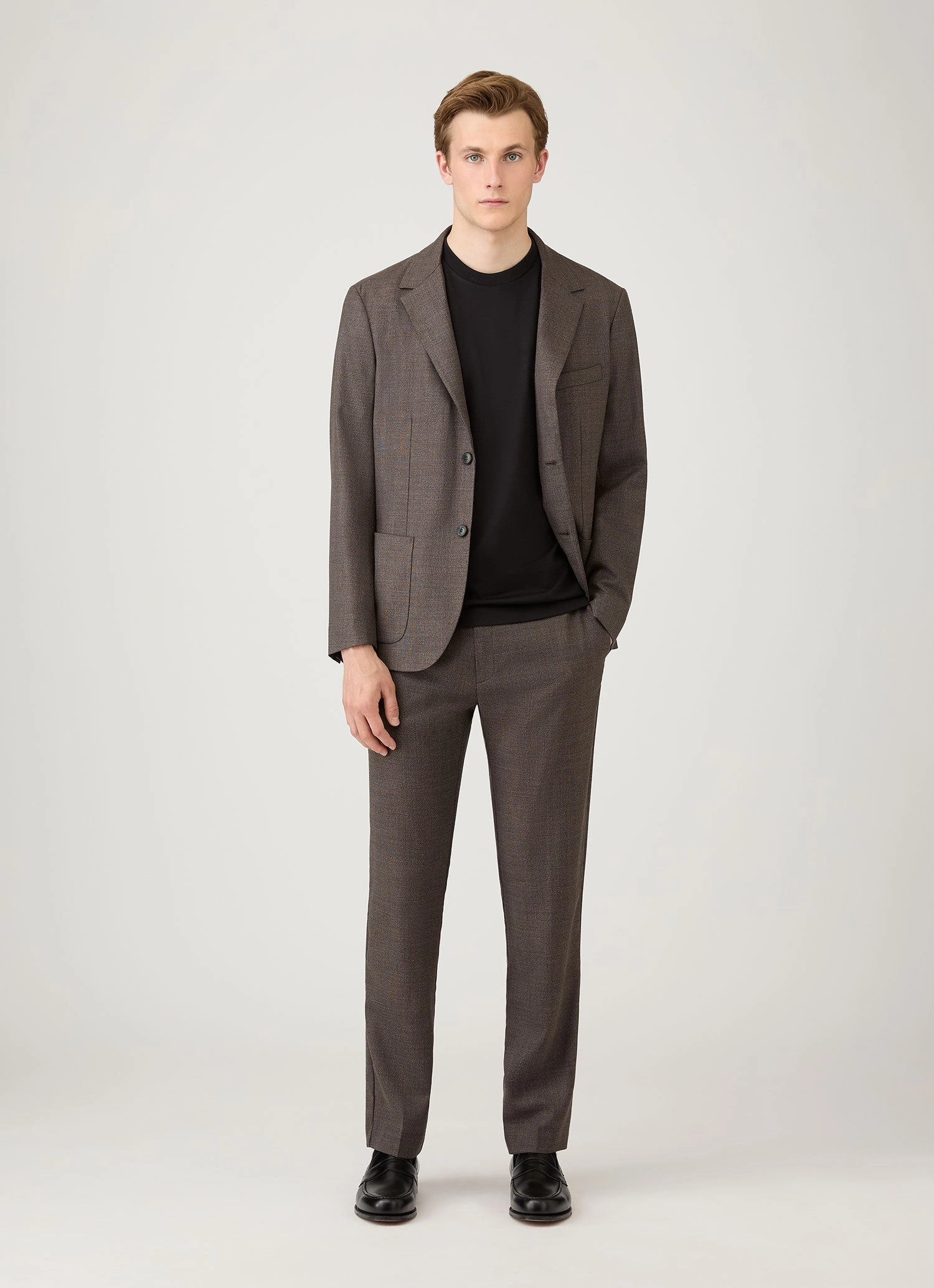 Men's Silk Cotton T-shirt in Black Signature Fit Travel