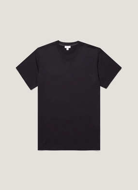 Men's Silk Cotton T-shirt in Black Daily Trend
