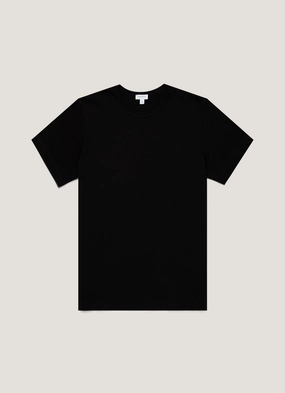 Men's Single Jersey T-shirt in Black Work Street Style Travel Mood