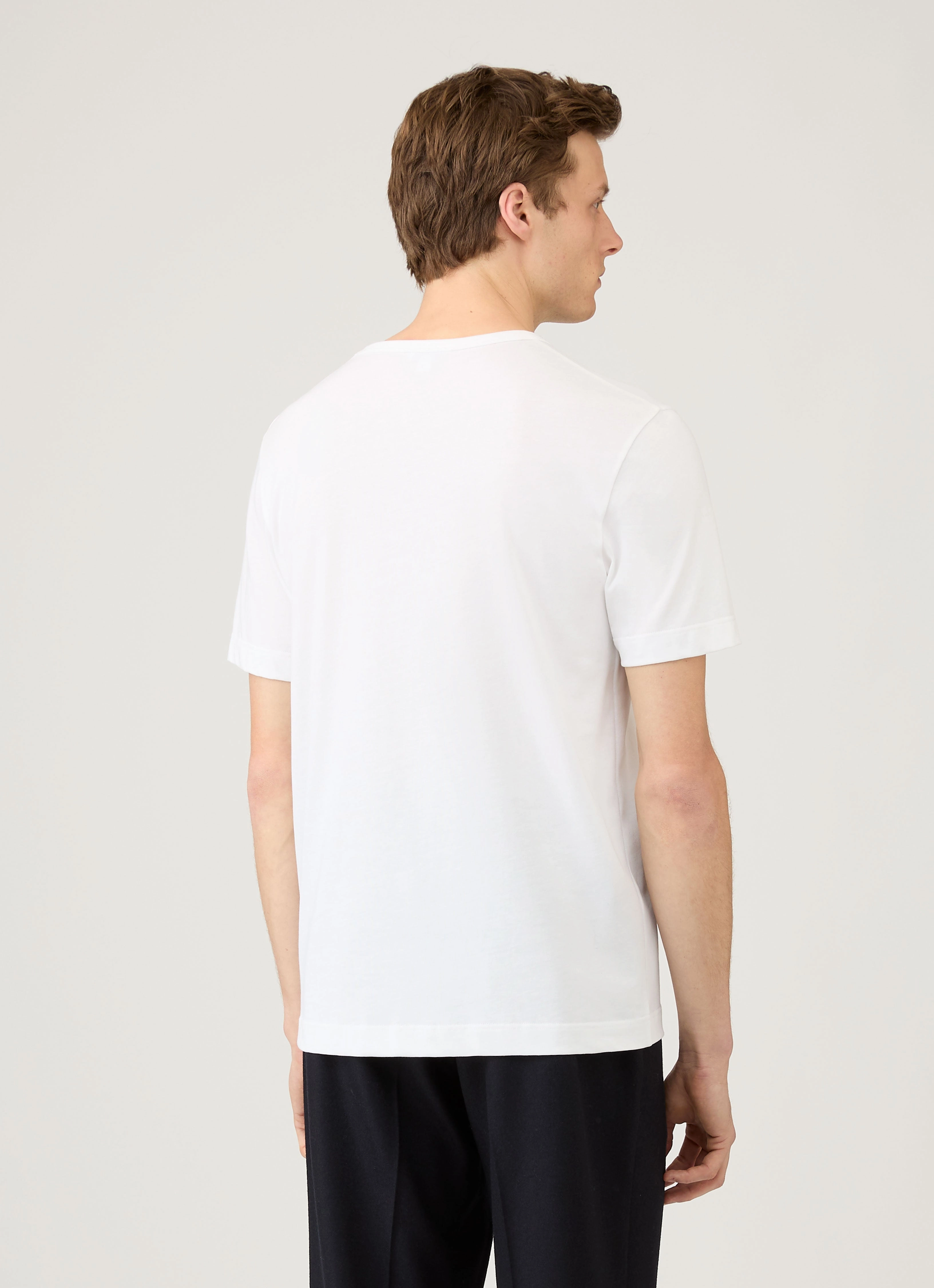 Men's Single Jersey T-shirt in White Fresh Style Training