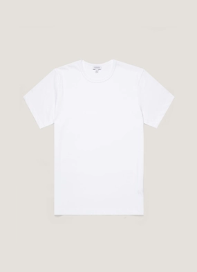 Everyday Outfit Look Smart Travel Style Men's Single Jersey T-shirt in White