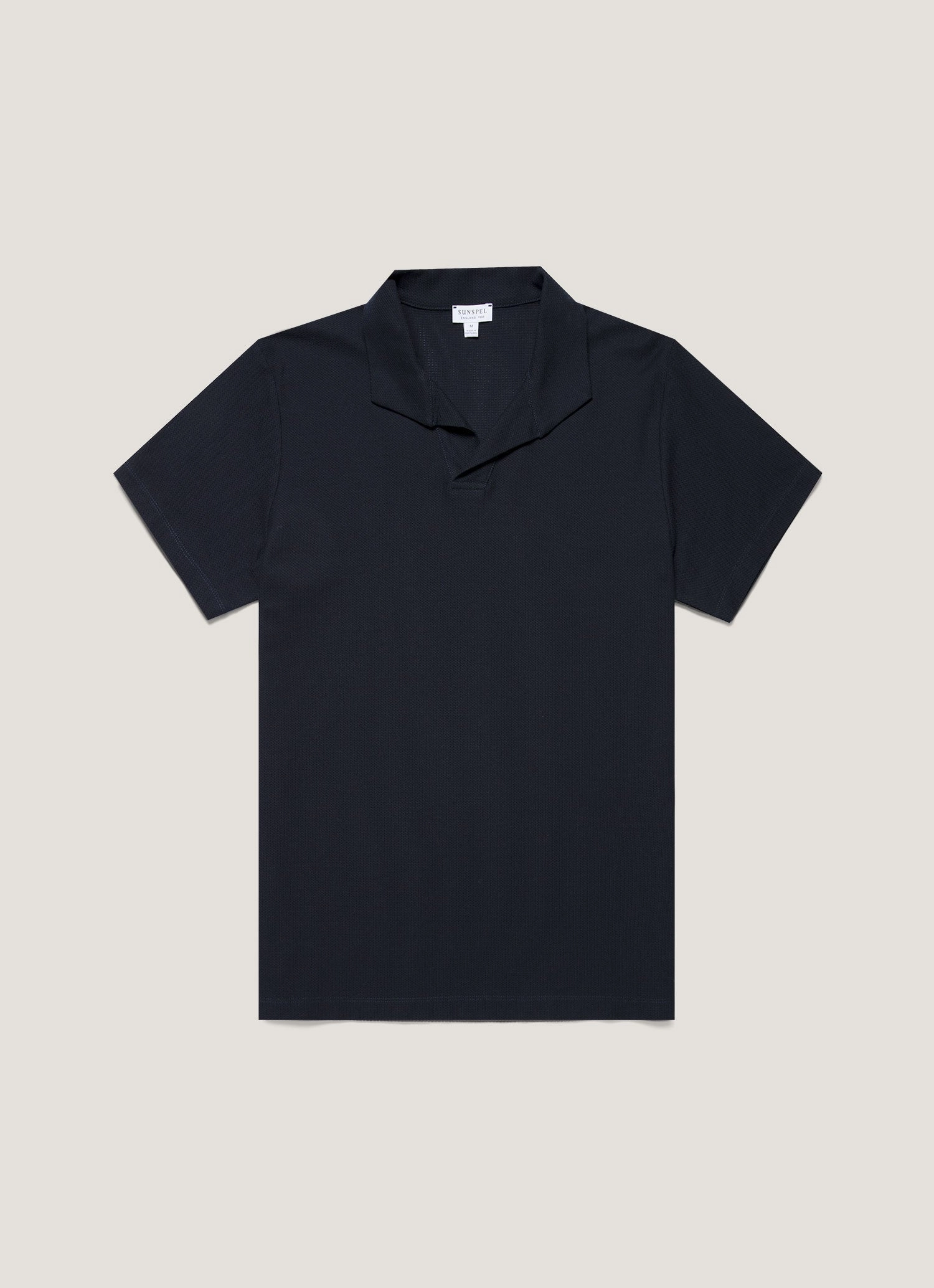 Men's Textured Jersey Polo Shirt in Midnight Navy Work Aura and Vibrant outdoor casual shirt.