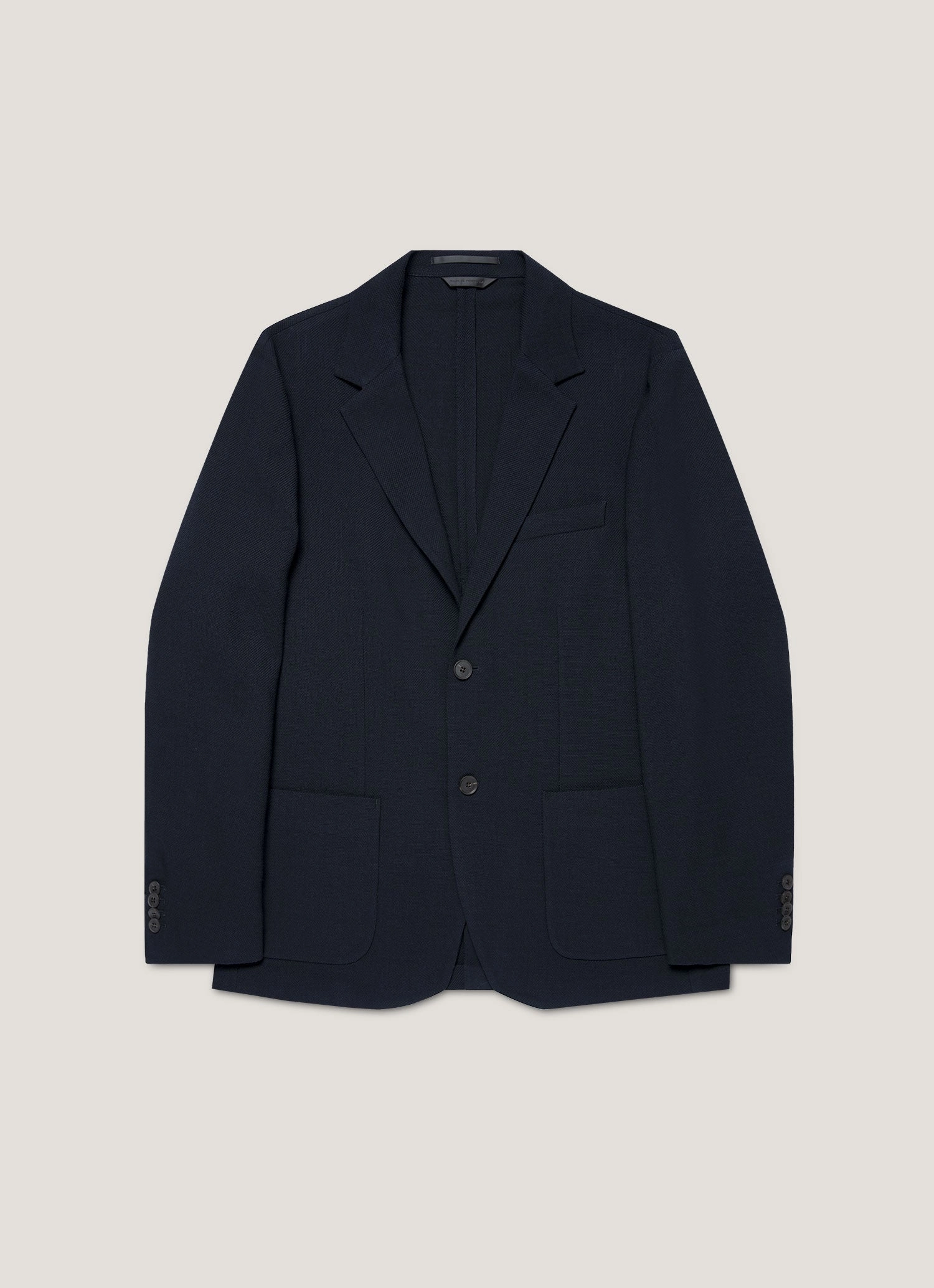 Men's Textured Wool Blazer in Navy Cold Weather Parka