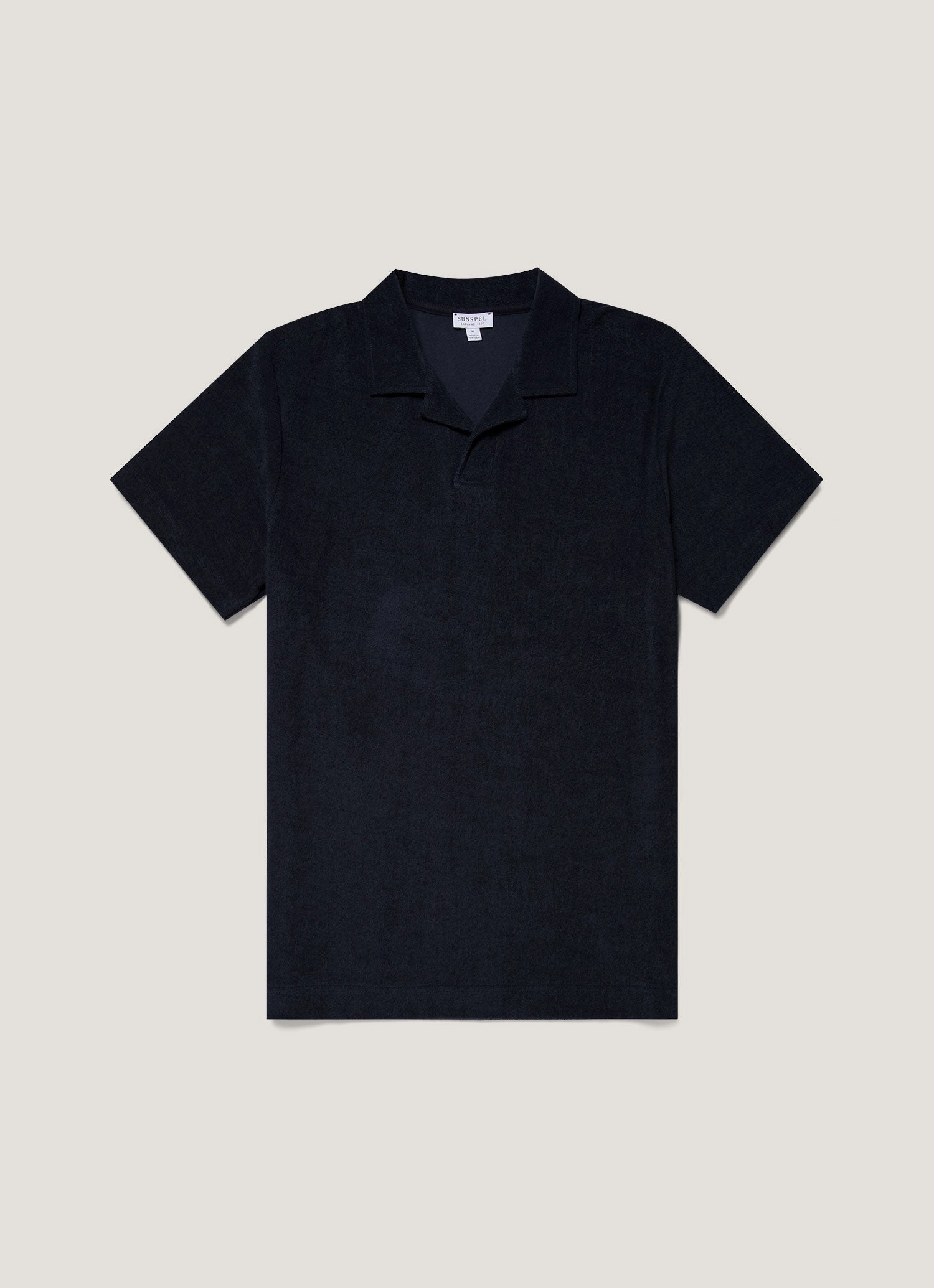 Men's Towelling Polo Shirt in Navy Outdoor Fashion
