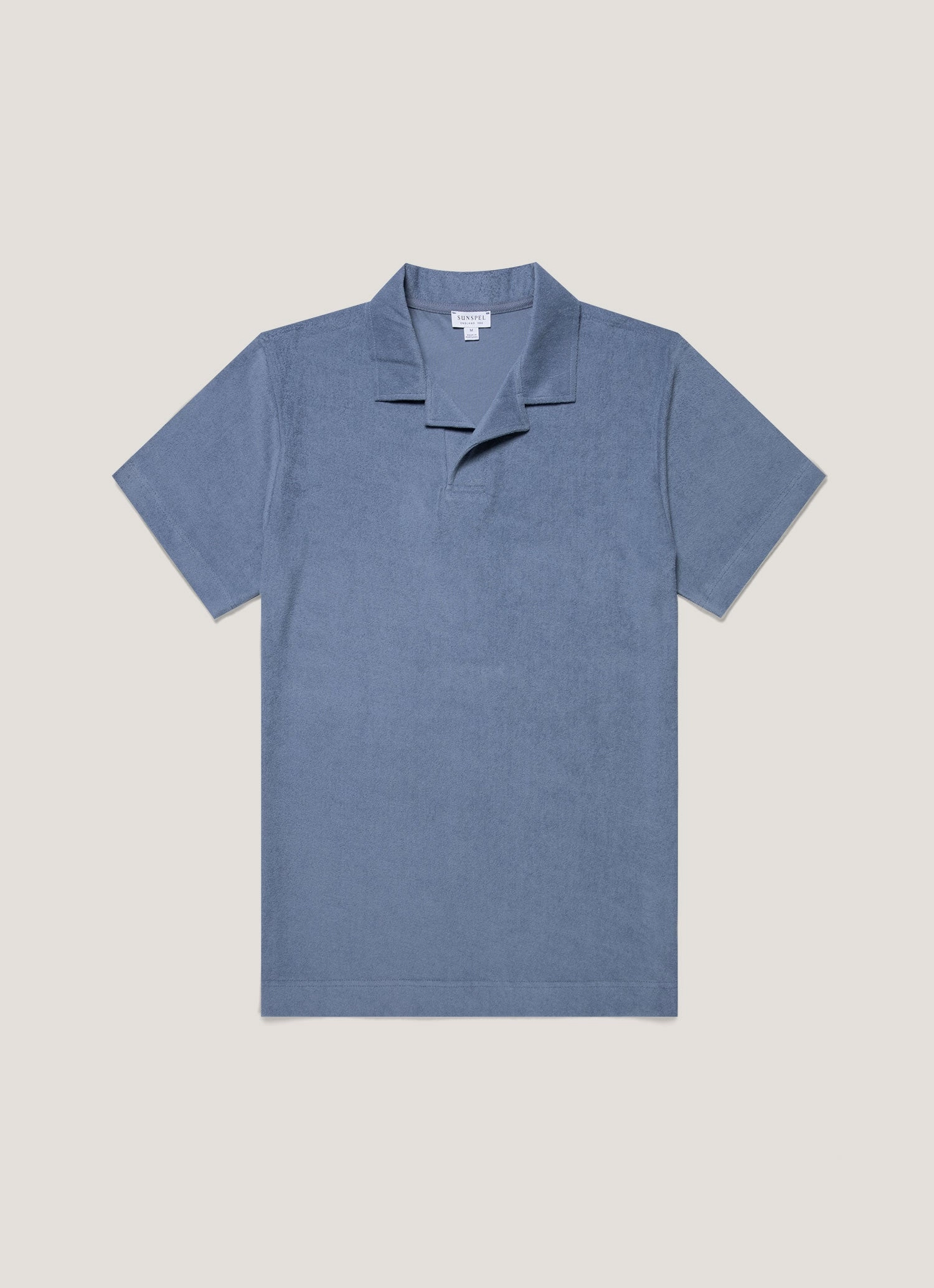 Cool Path Men's Towelling Polo Shirt in Vintage Blue