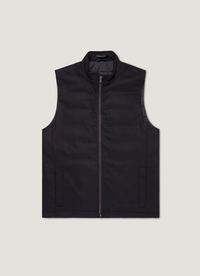 Comfort Fit Coat Men's Wool Cashmere Gilet in Navy