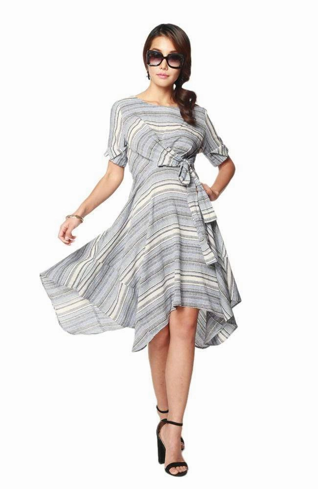 Ezra Dress - Sidecar Stripe Classic Design Relaxed summer midi
